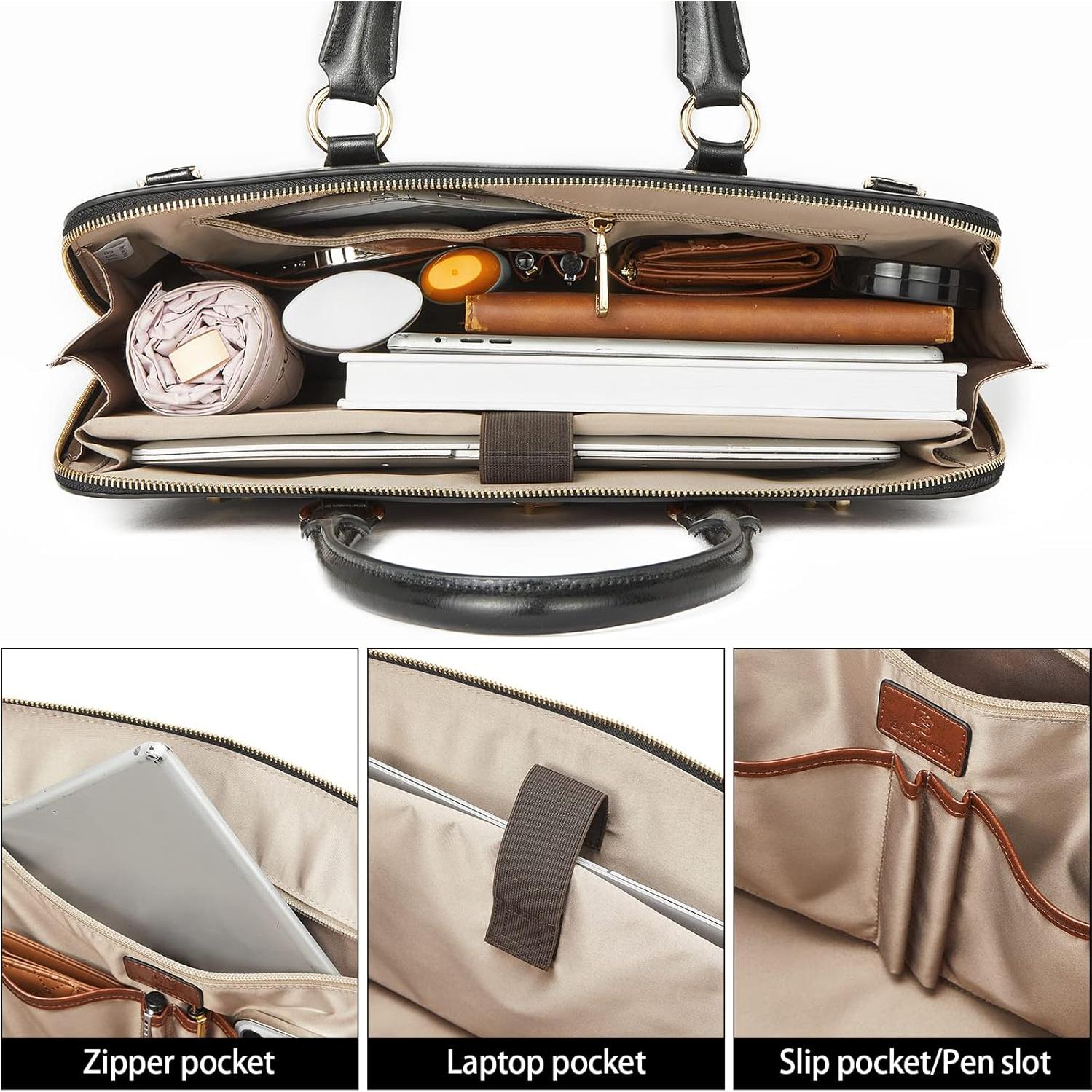 Maletín de Cuero para Laptop BOSTANTEN 15.6" Mujeres