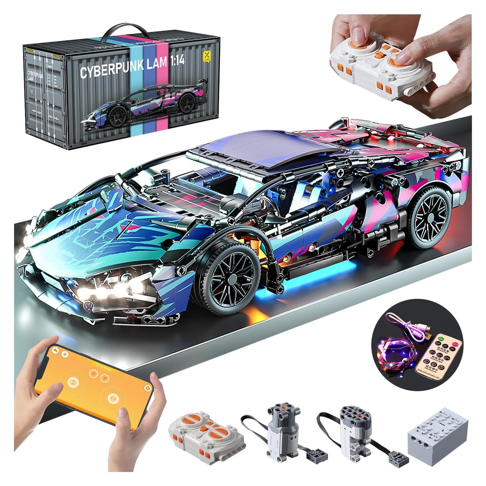 Auto Deportivo RC PinkBee 1:14 con Luces LED y Control APP