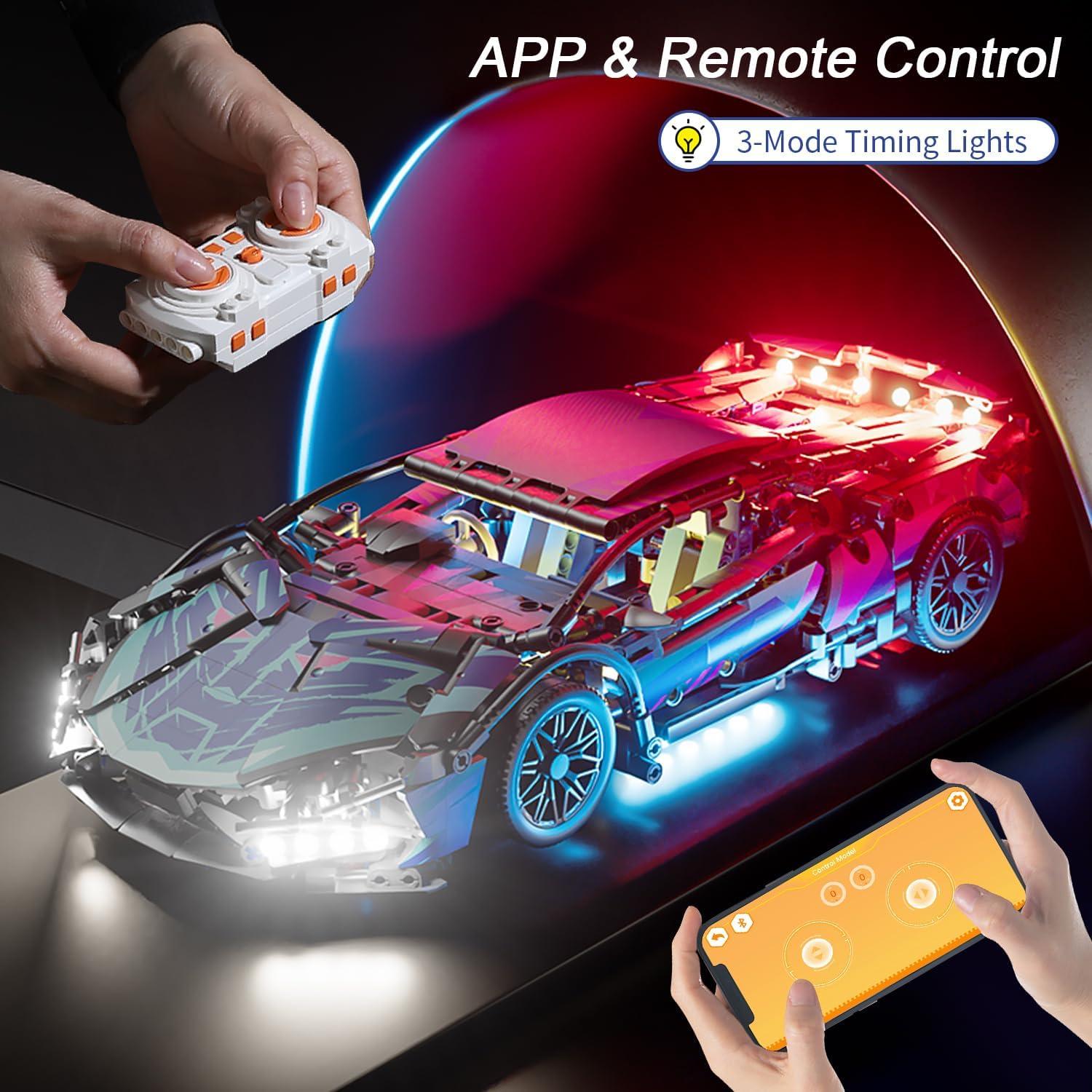 Auto Deportivo RC PinkBee 1:14 con Luces LED y Control APP