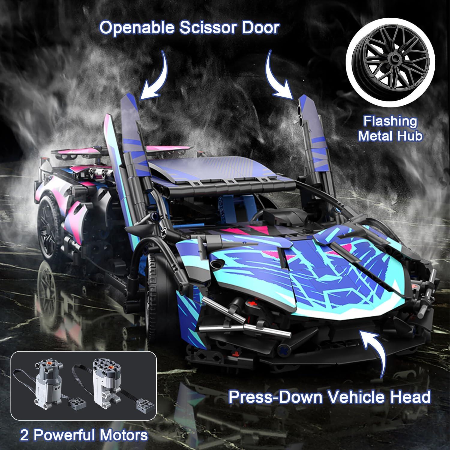 Auto Deportivo RC PinkBee 1:14 con Luces LED y Control APP