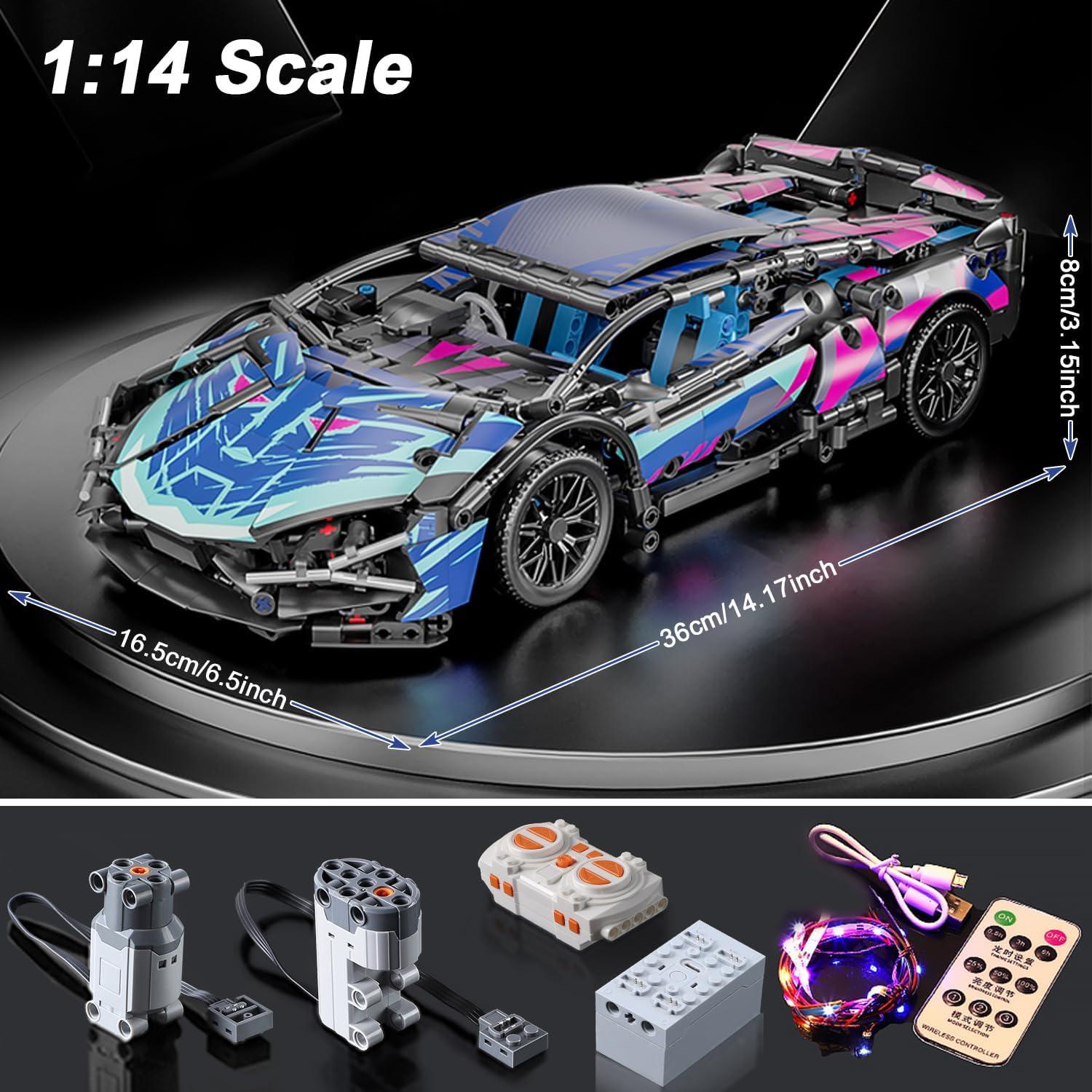 Auto Deportivo RC PinkBee 1:14 con Luces LED y Control APP