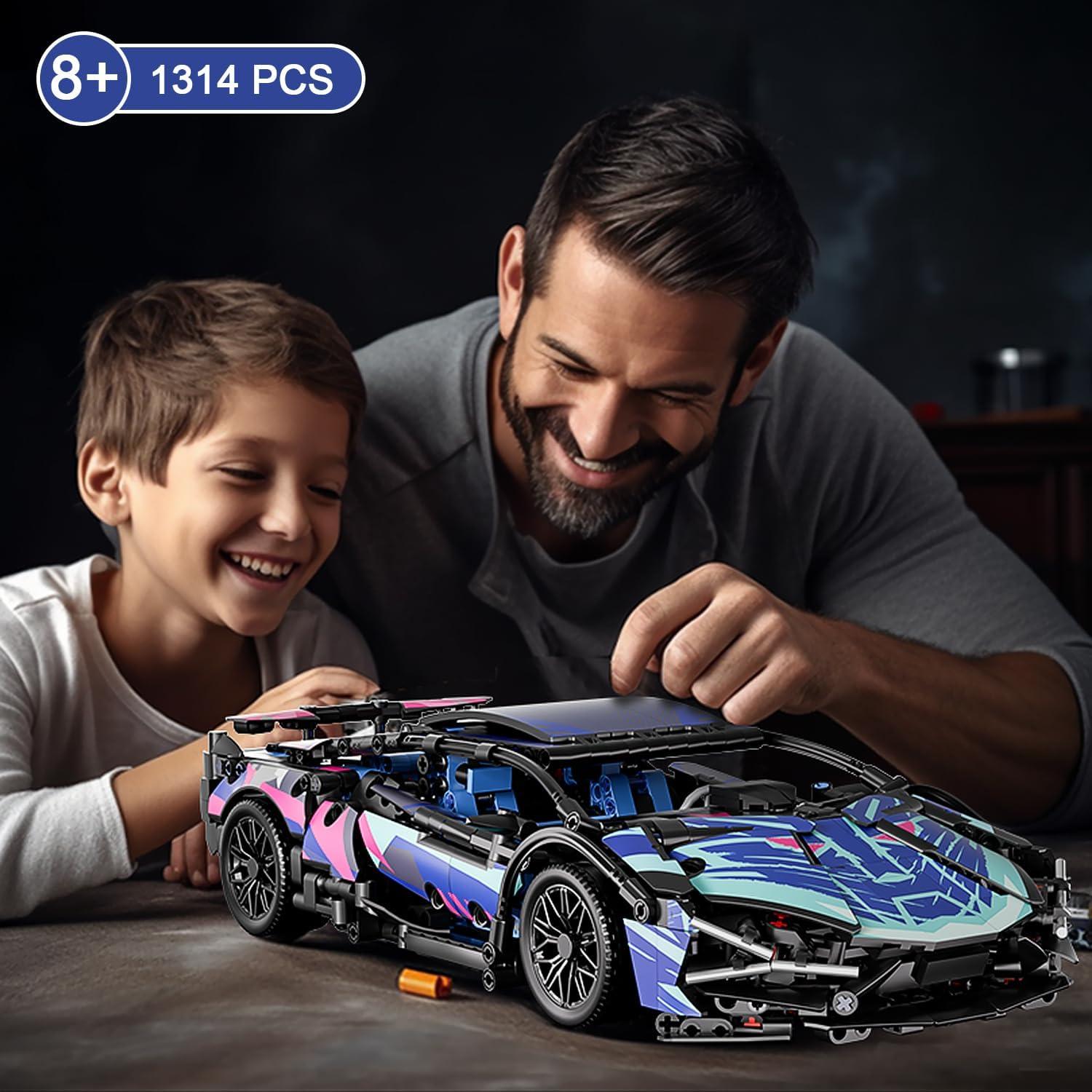 Auto Deportivo RC PinkBee 1:14 con Luces LED y Control APP
