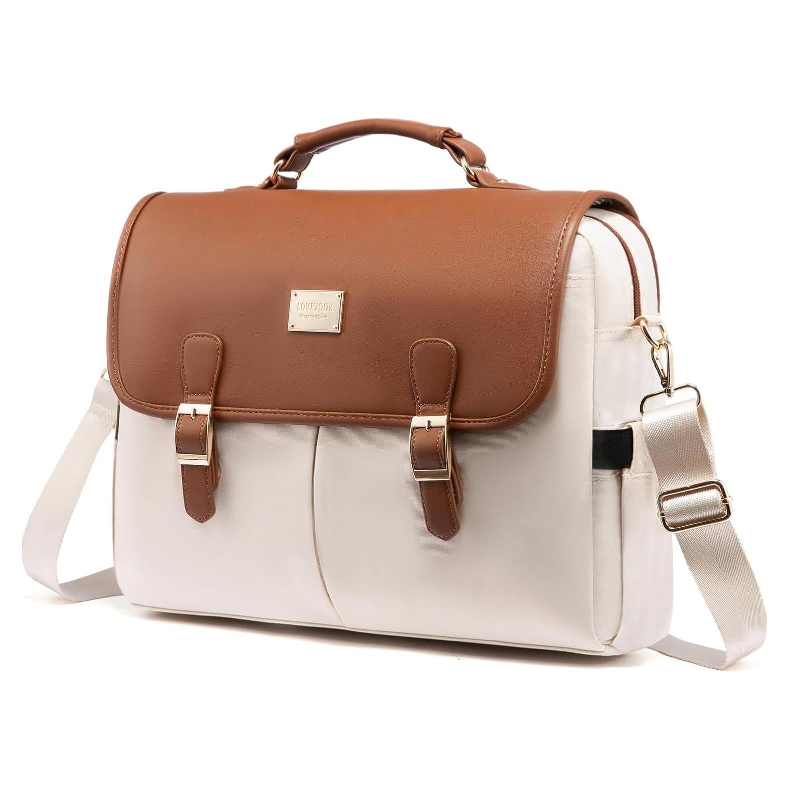 Bolsa para portátil LOVEVOOK 15.6" Marrón-beige Gran Capacidad