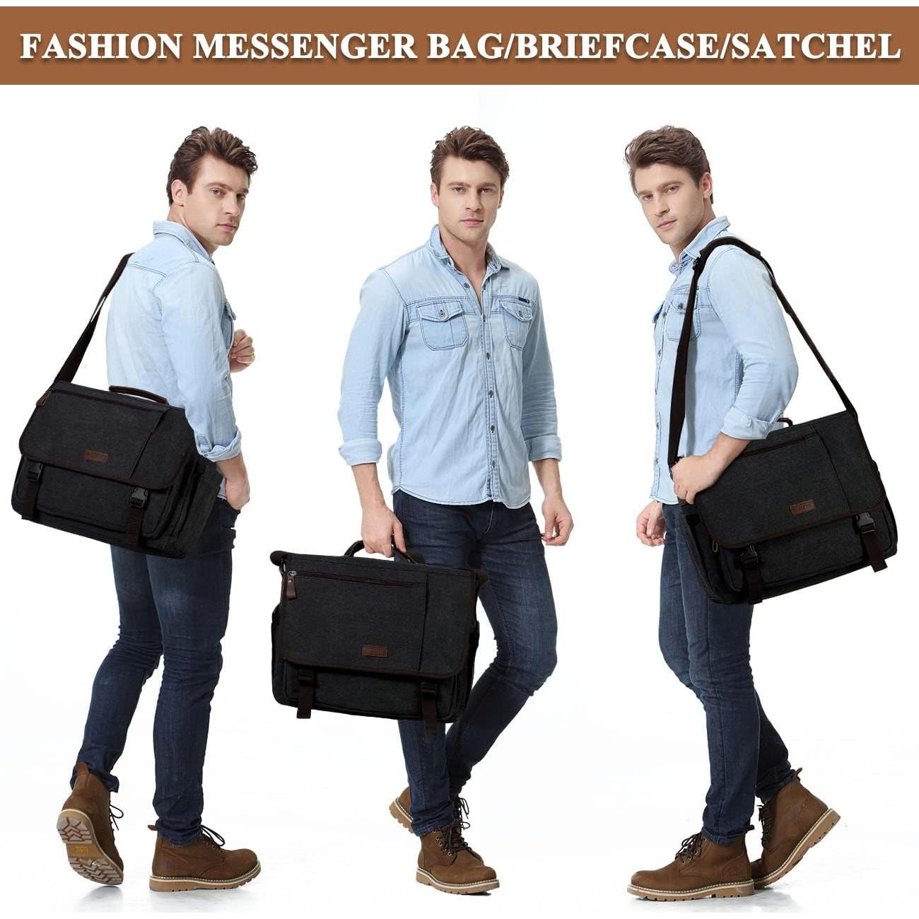 Bolsa Mensajera VASCHY para Laptop 15.6" Gris Oscuro