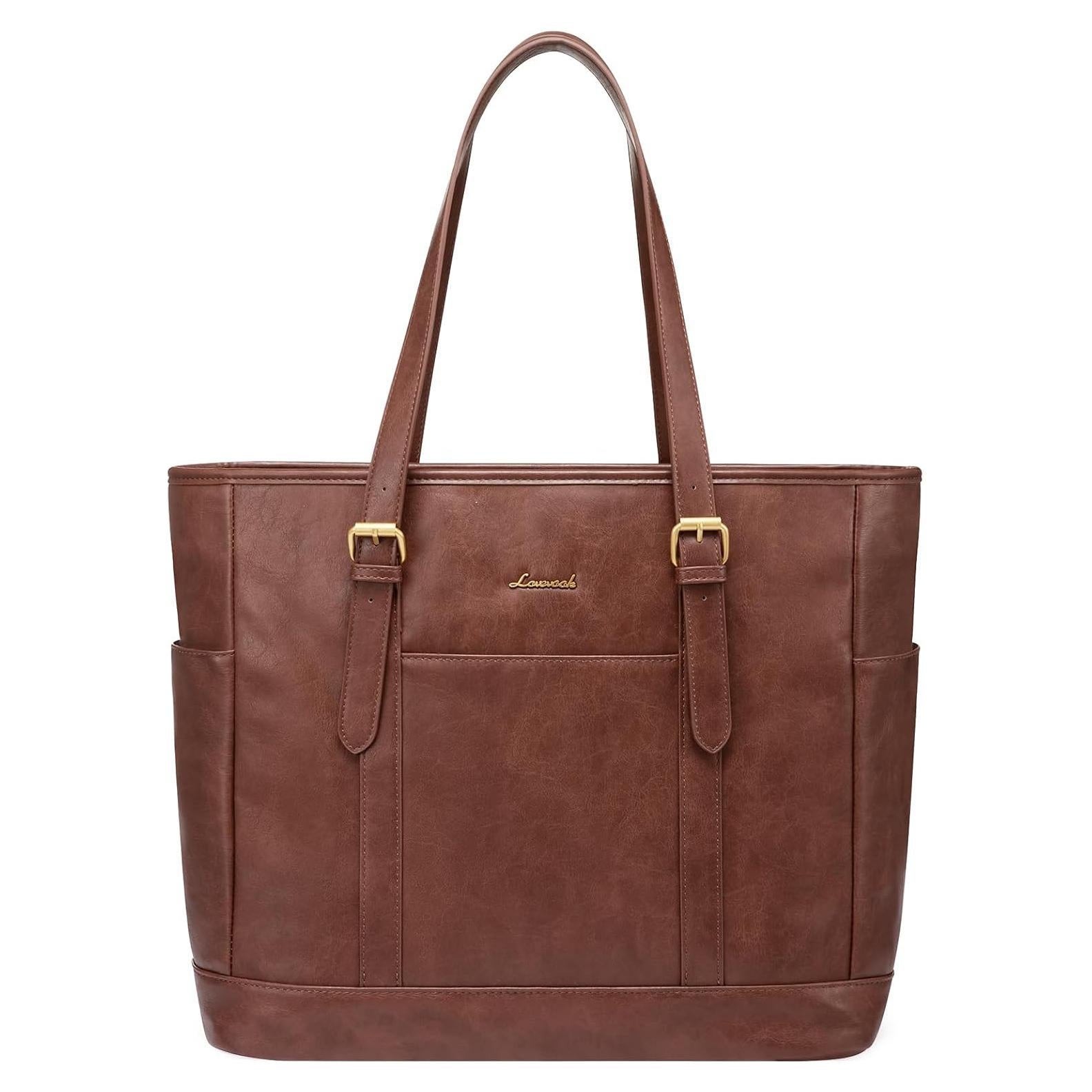 Bolso Tote LOVEVOOK para Portátil 15.6" Marrón Terroso