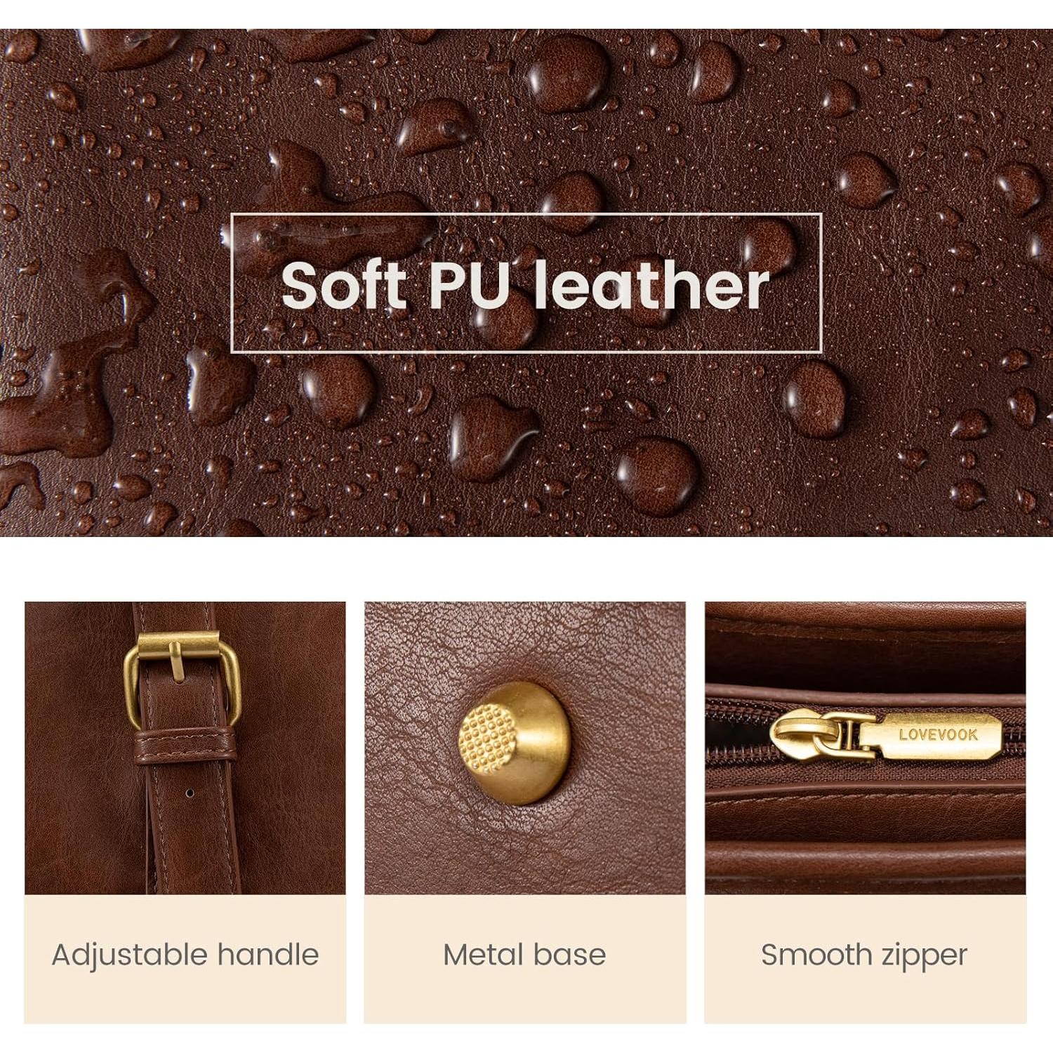 Bolso Tote LOVEVOOK para Portátil 15.6" Marrón Terroso