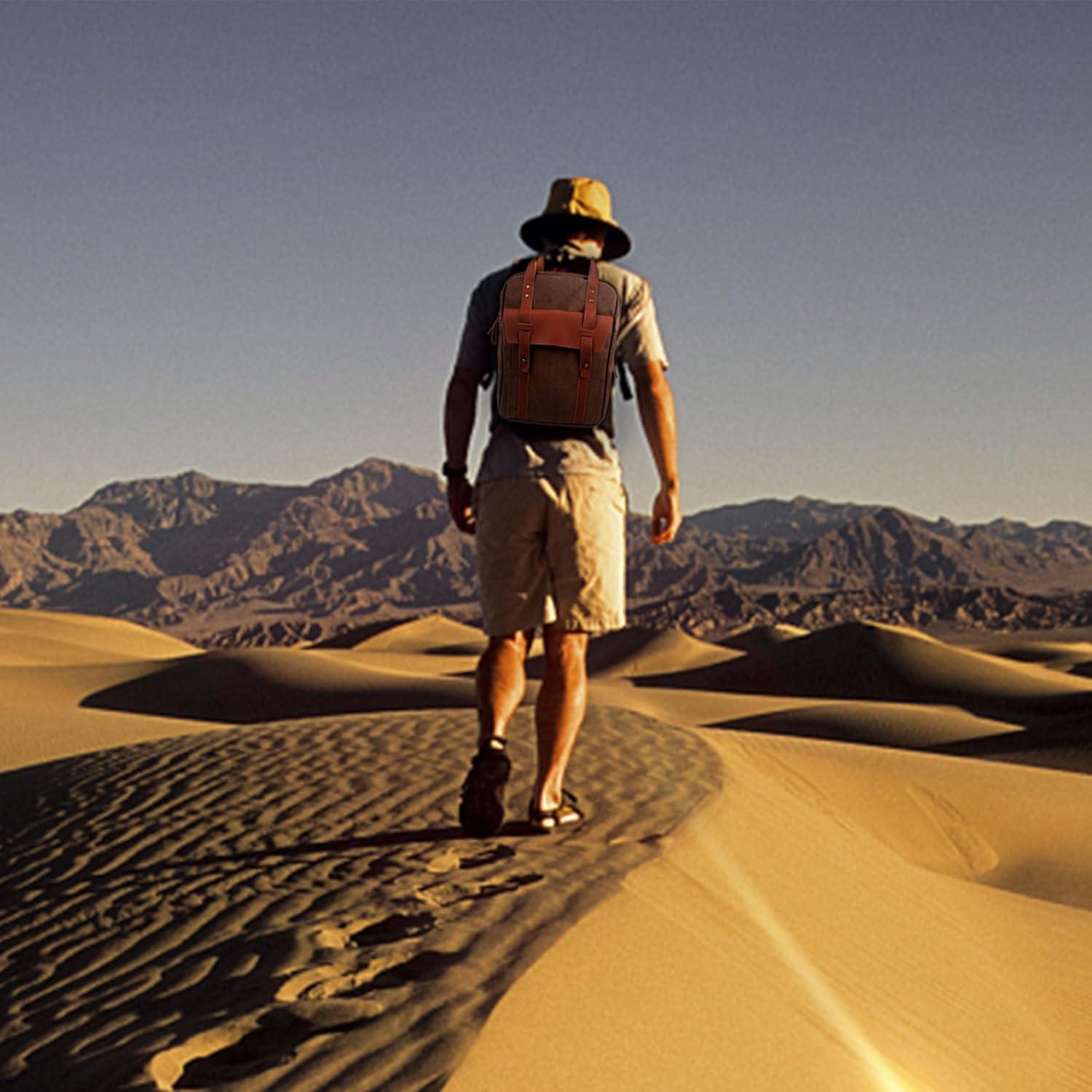 Bolsa Mensajera Unisex YEY 15.6" Impermeable Cuero Lona