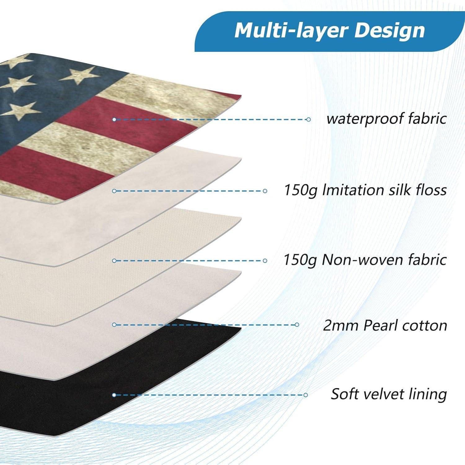 Funda de Laptop ALAZA Vintage Bandera Americana 34x26 cm