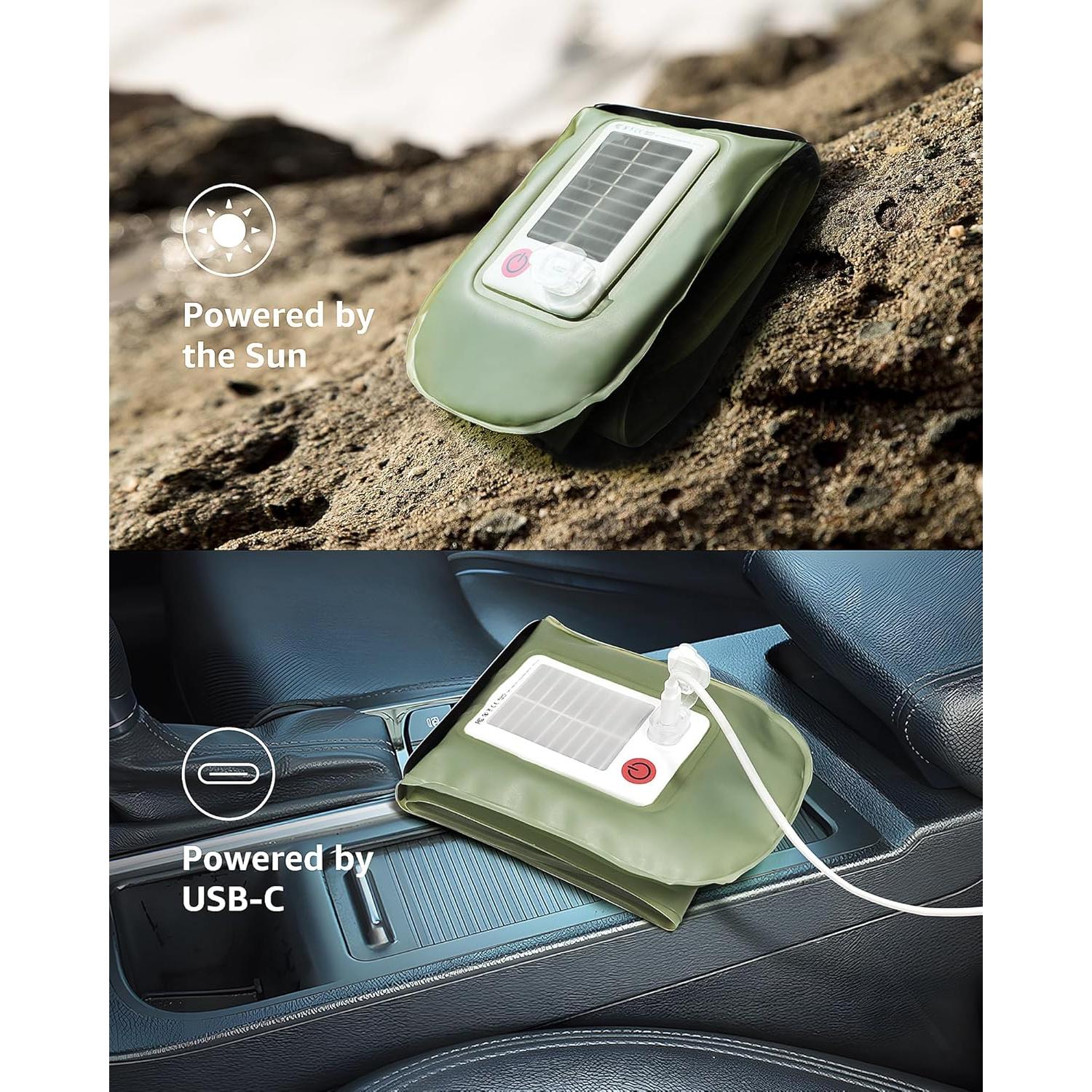 Lámpara Inflable Solar BILTRTE S60, 3 Modos, IP66, 2000mAh