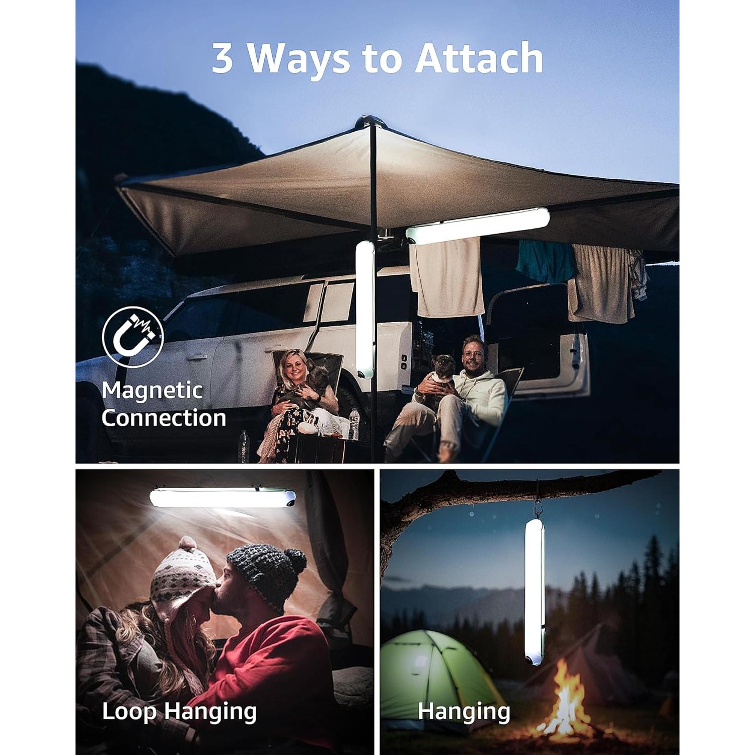 Lámpara Inflable Solar BILTRTE S60, 3 Modos, IP66, 2000mAh