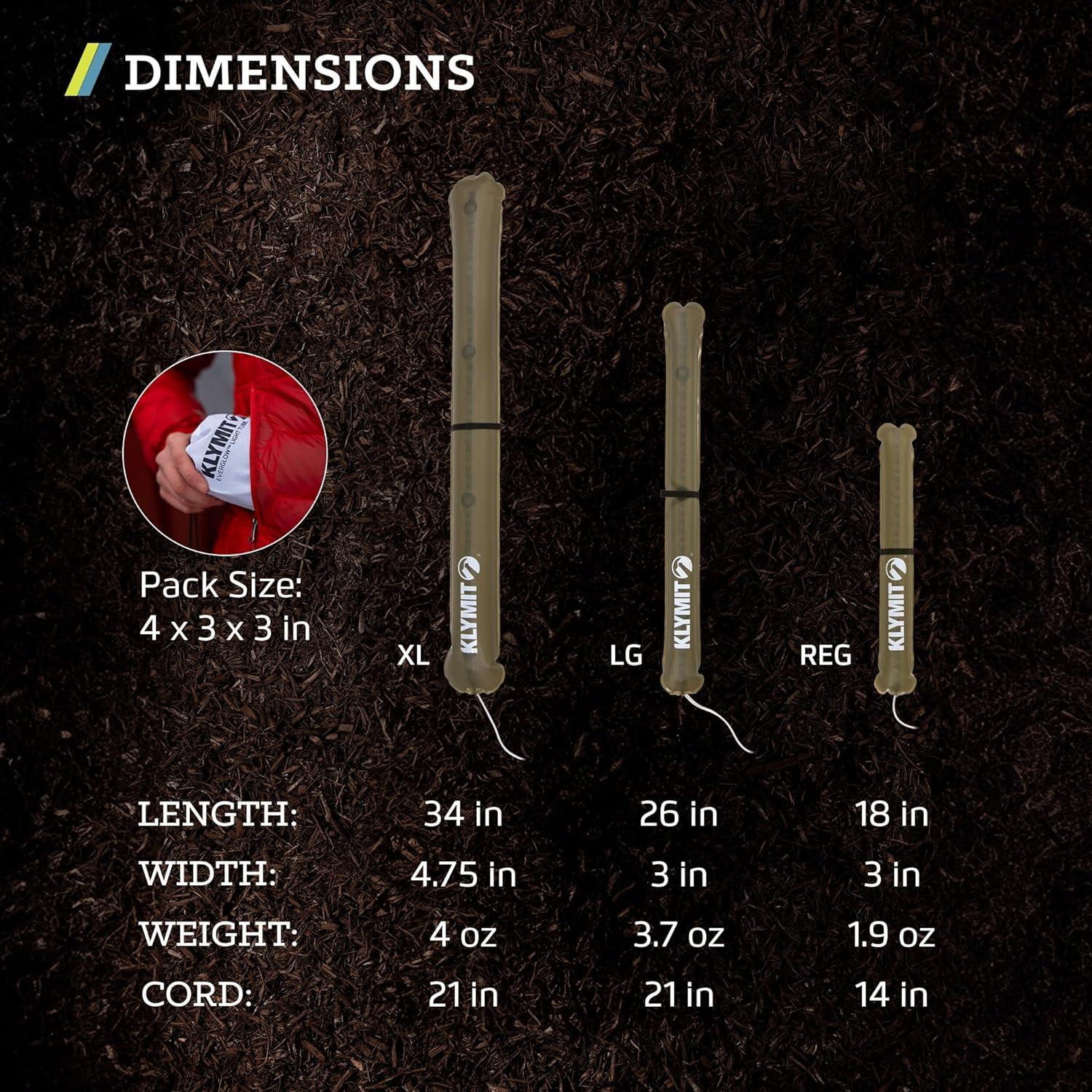 Klymit Tubo de Luz Everglow Inflable 45.72 cm LED Blanco