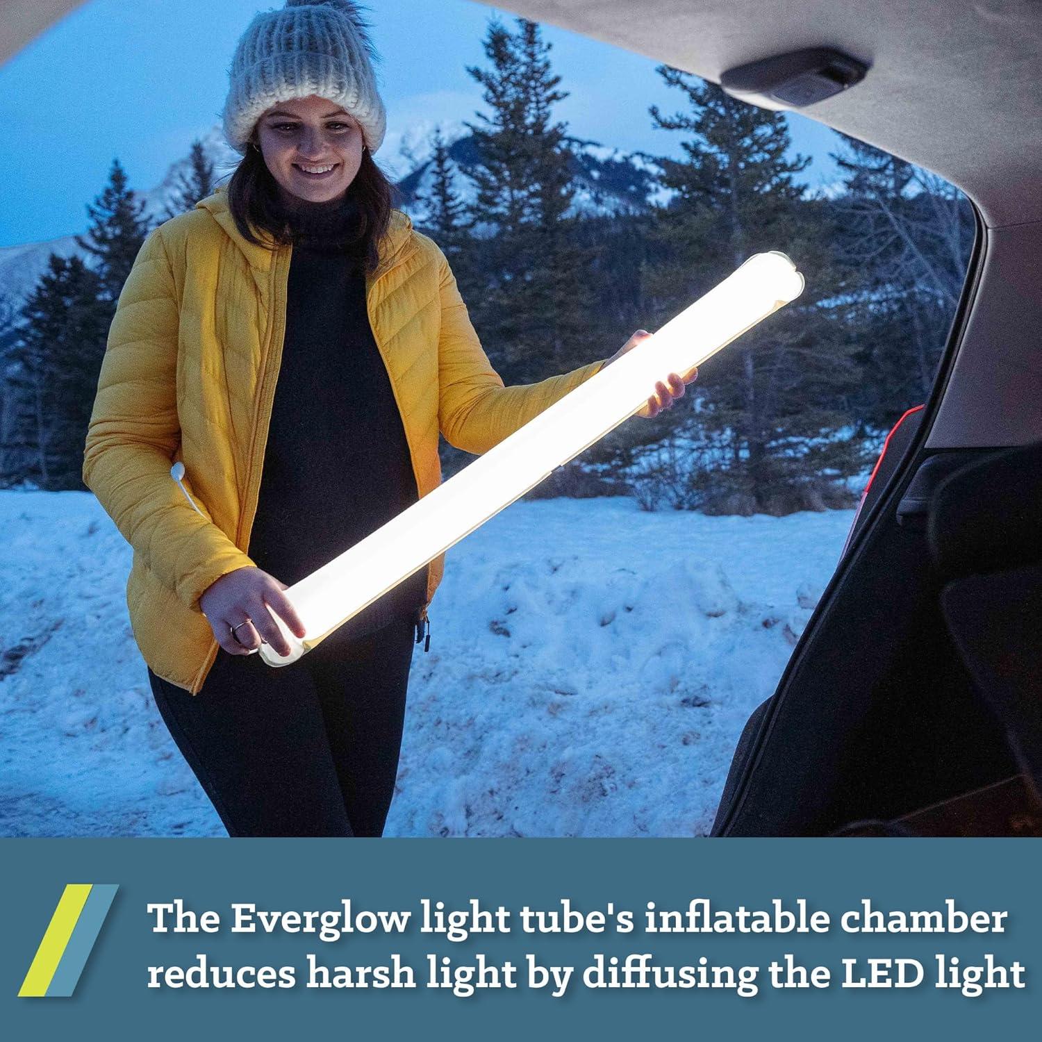 Klymit Tubo de Luz Everglow Inflable 45.72 cm LED Blanco