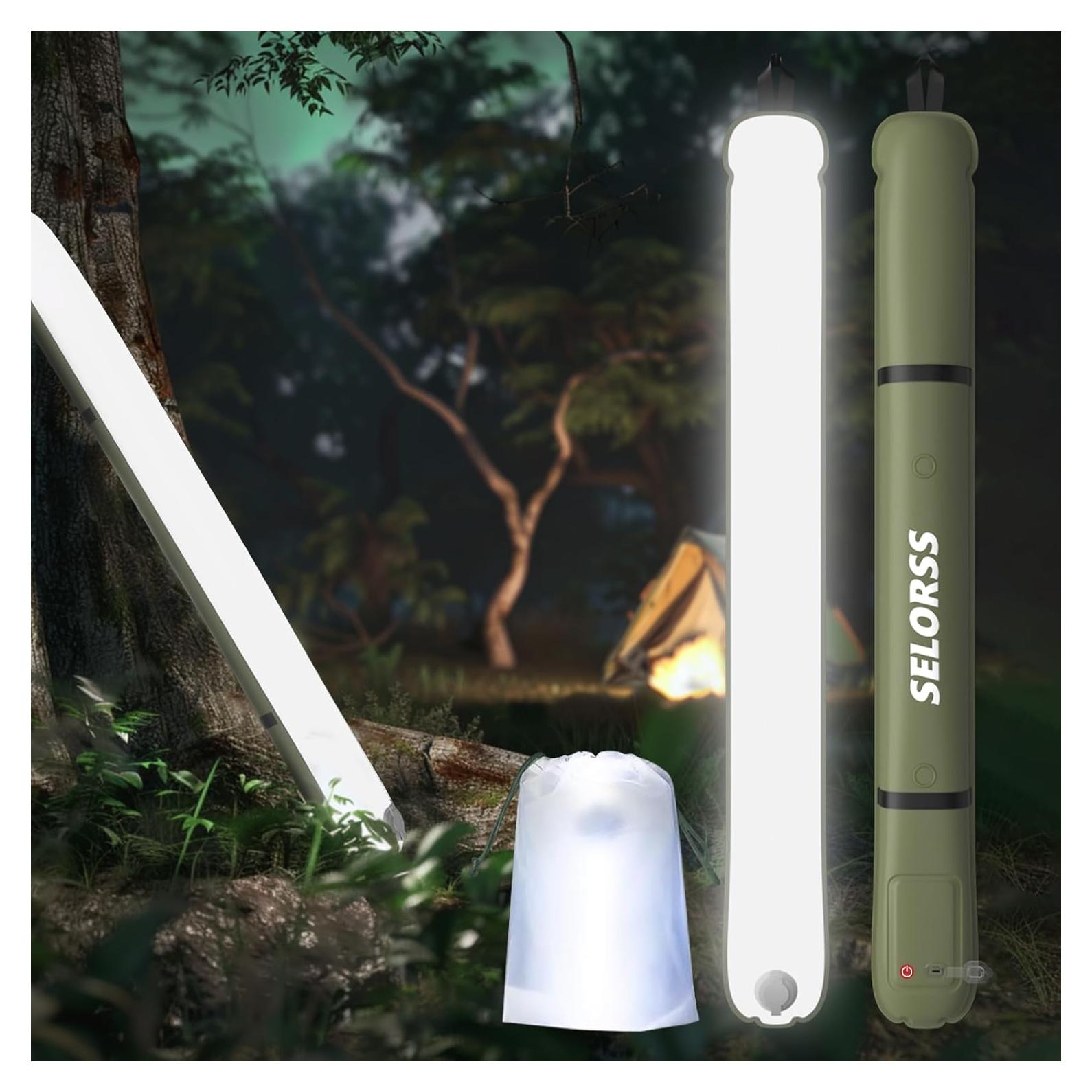 Luz Inflable de Camping SELORSS TubeB20 IP66 2000mAh Verde