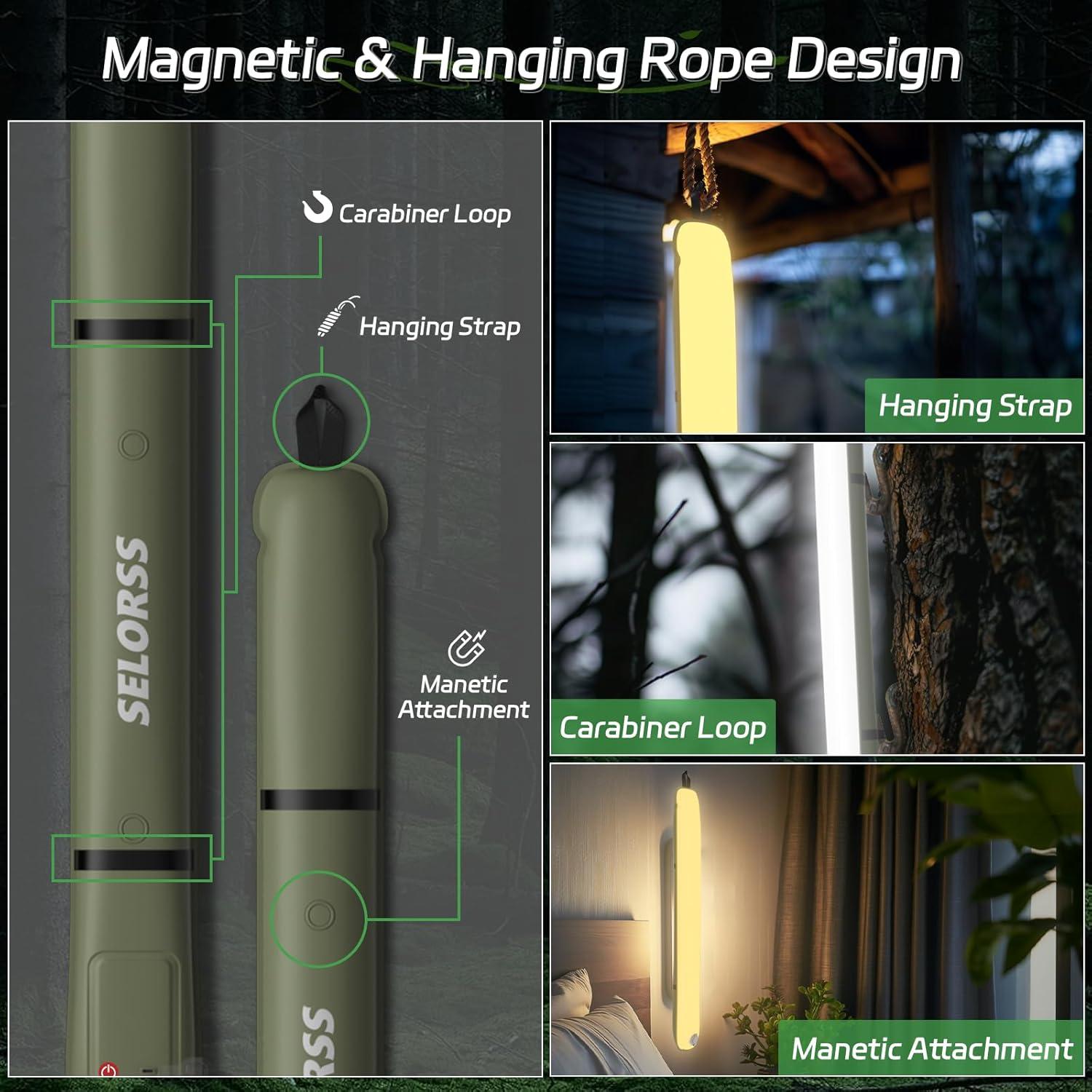 Luz Inflable de Camping SELORSS TubeB20 IP66 2000mAh Verde
