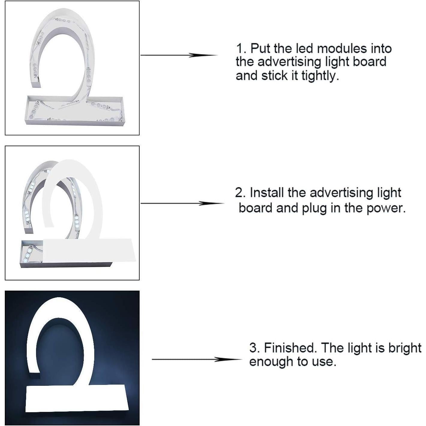 LED Module, 20pcs 9.8 Ft 5730 SMD 150LM Per LED IP65 Waterproof Decorative Light for Inflatables with Tape Adhesive Backside (White Light)