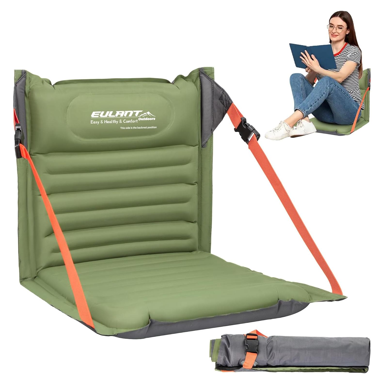 Asiento Inflable Plegable EULANT Verde para Camping y Eventos