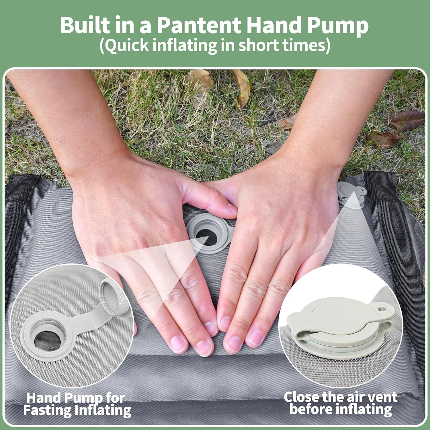 Asiento Inflable Plegable EULANT Verde para Camping y Eventos