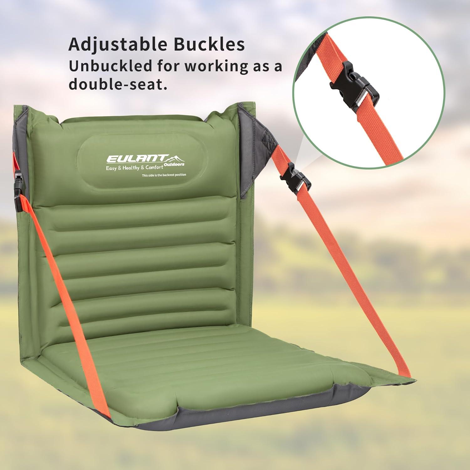 Asiento Inflable Plegable EULANT Verde para Camping y Eventos