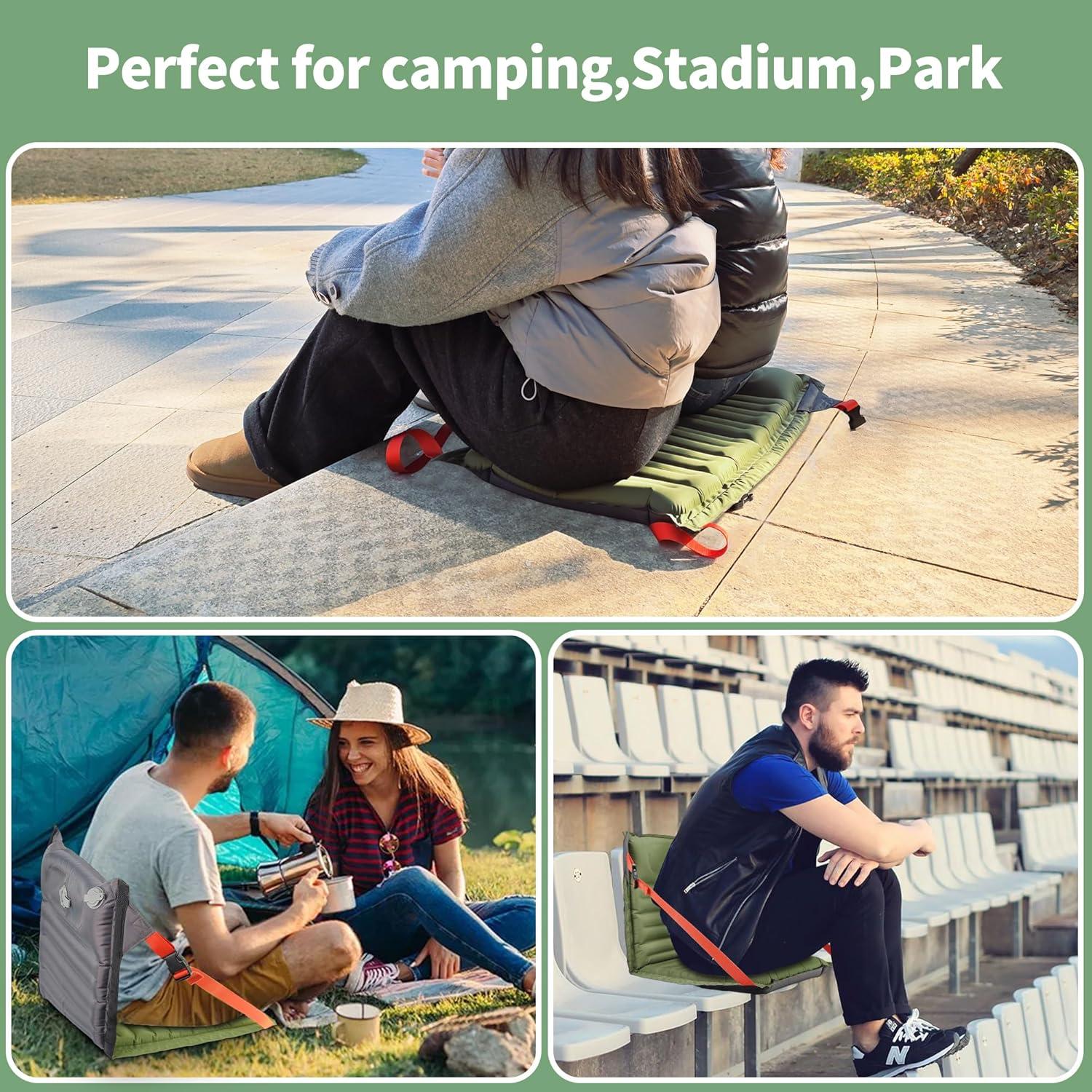 Asiento Inflable Plegable EULANT Verde para Camping y Eventos