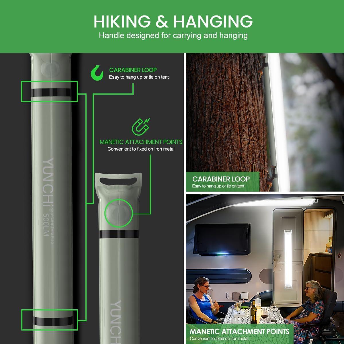 Linterna LED Plegable YUNCHI 500 Lúmenes Resistente al Agua