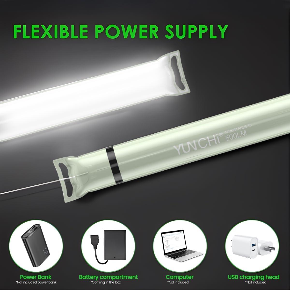 Linterna LED Plegable YUNCHI 500 Lúmenes Resistente al Agua