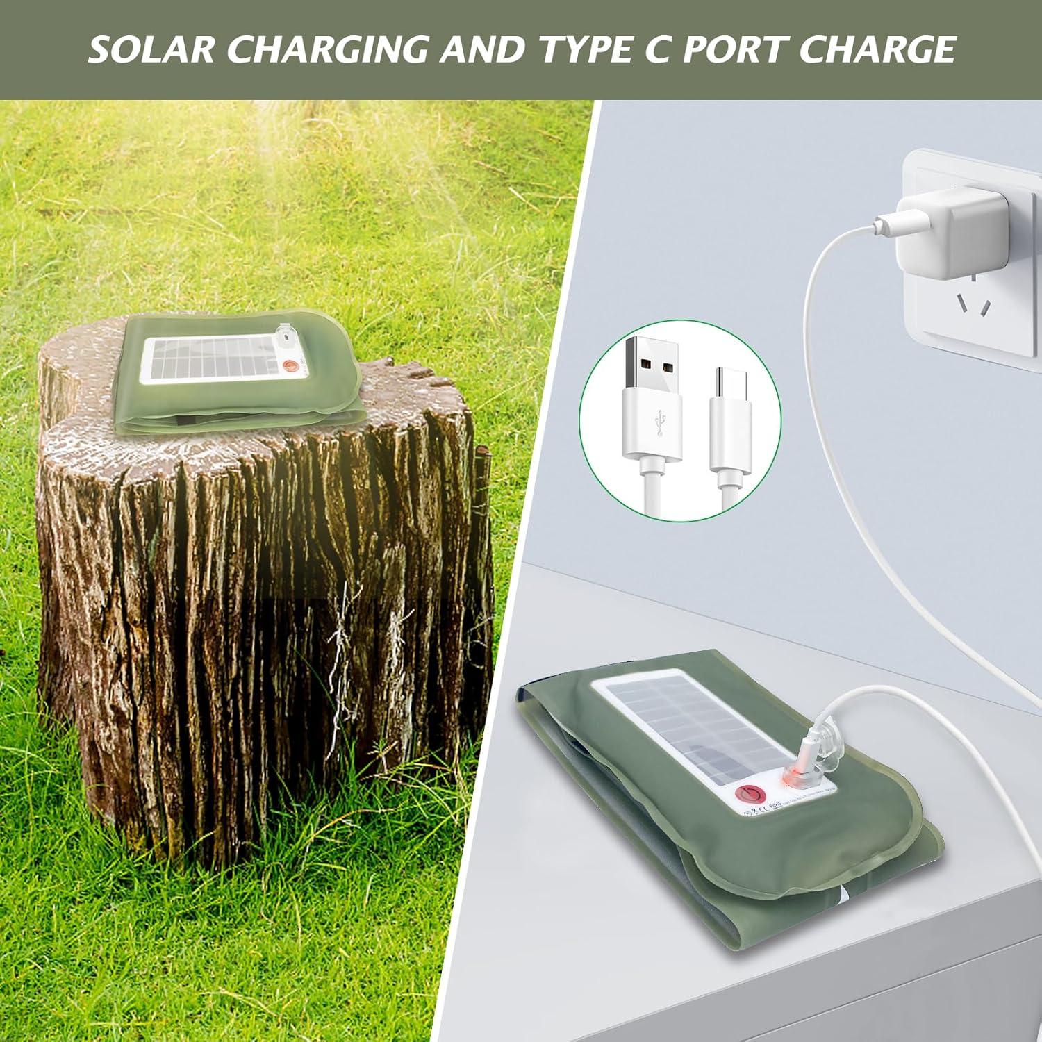 Luz de Camping Inflable Solar Qoolife 85cm IP66 4000mAh