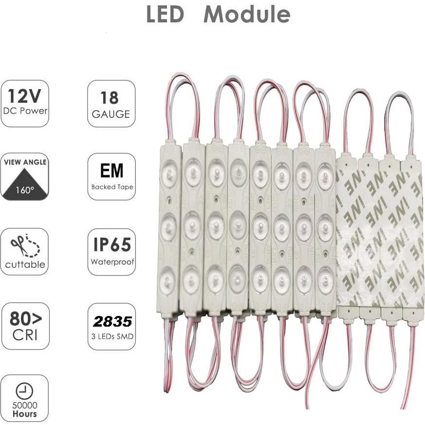 Módulo LED 20pcs 2.99m 2835 SMD 150LM IP65 Blanco