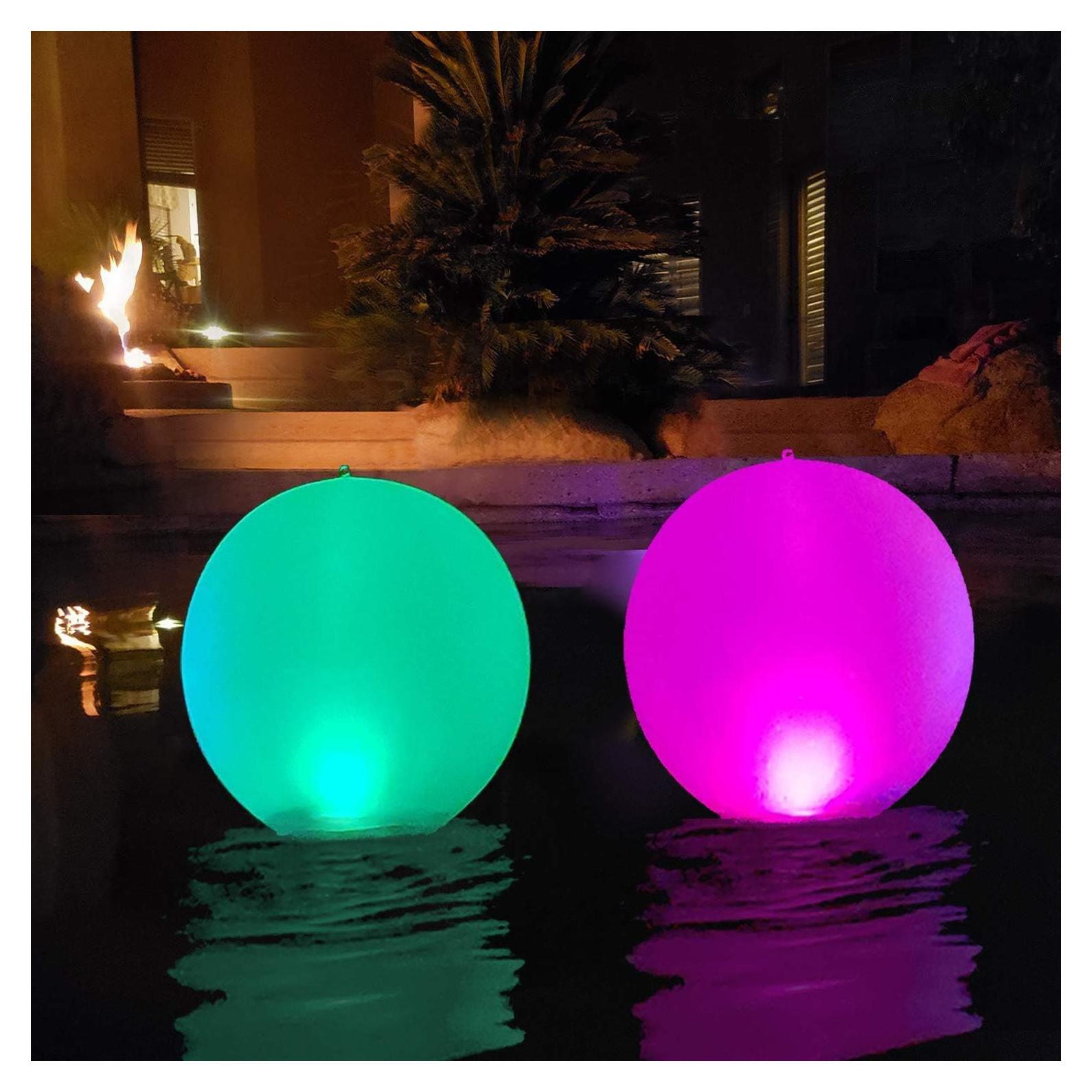 Luces Flotantes LED Solares Esuper 14" IP68 para Piscina - 2 PCS