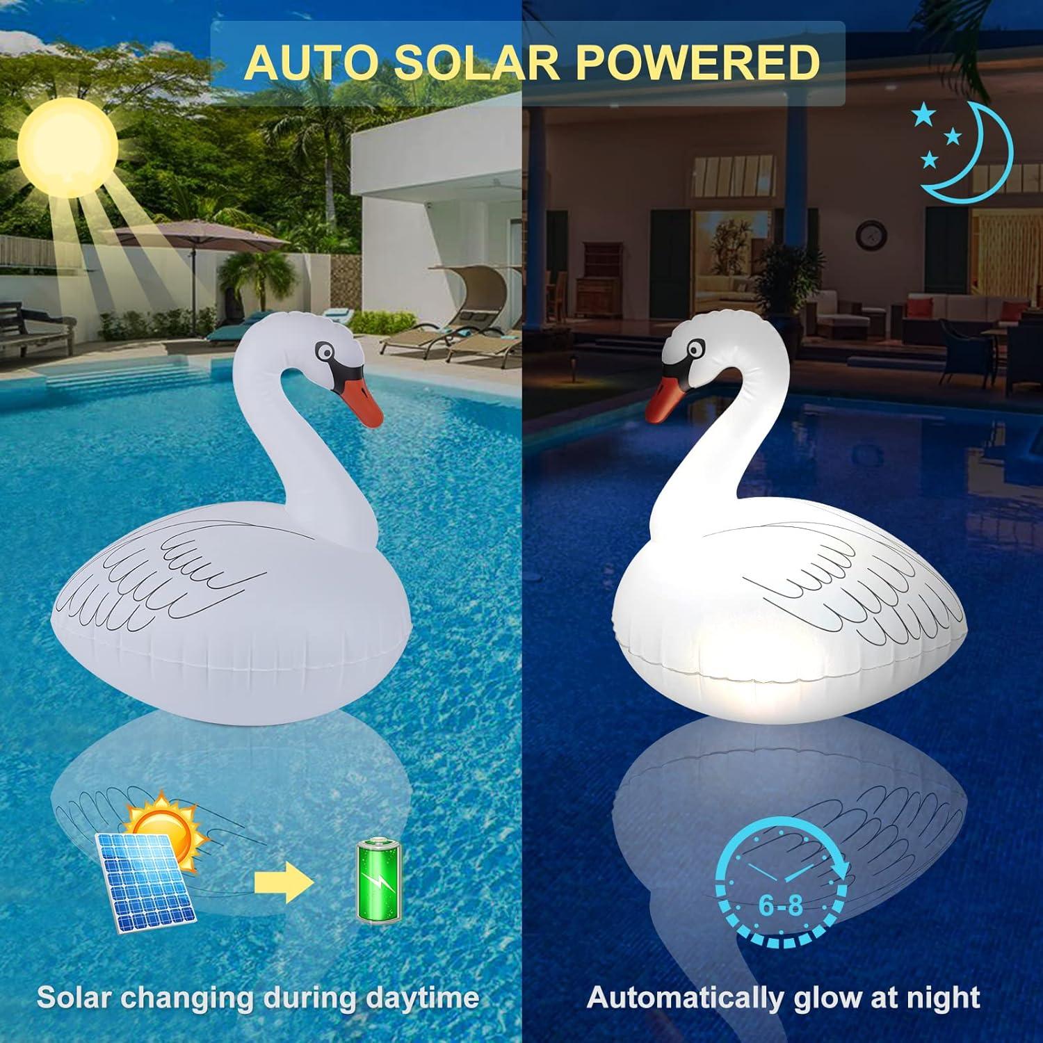Luces de piscina flotantes Goallim 2 Unidades LED Solar IP68