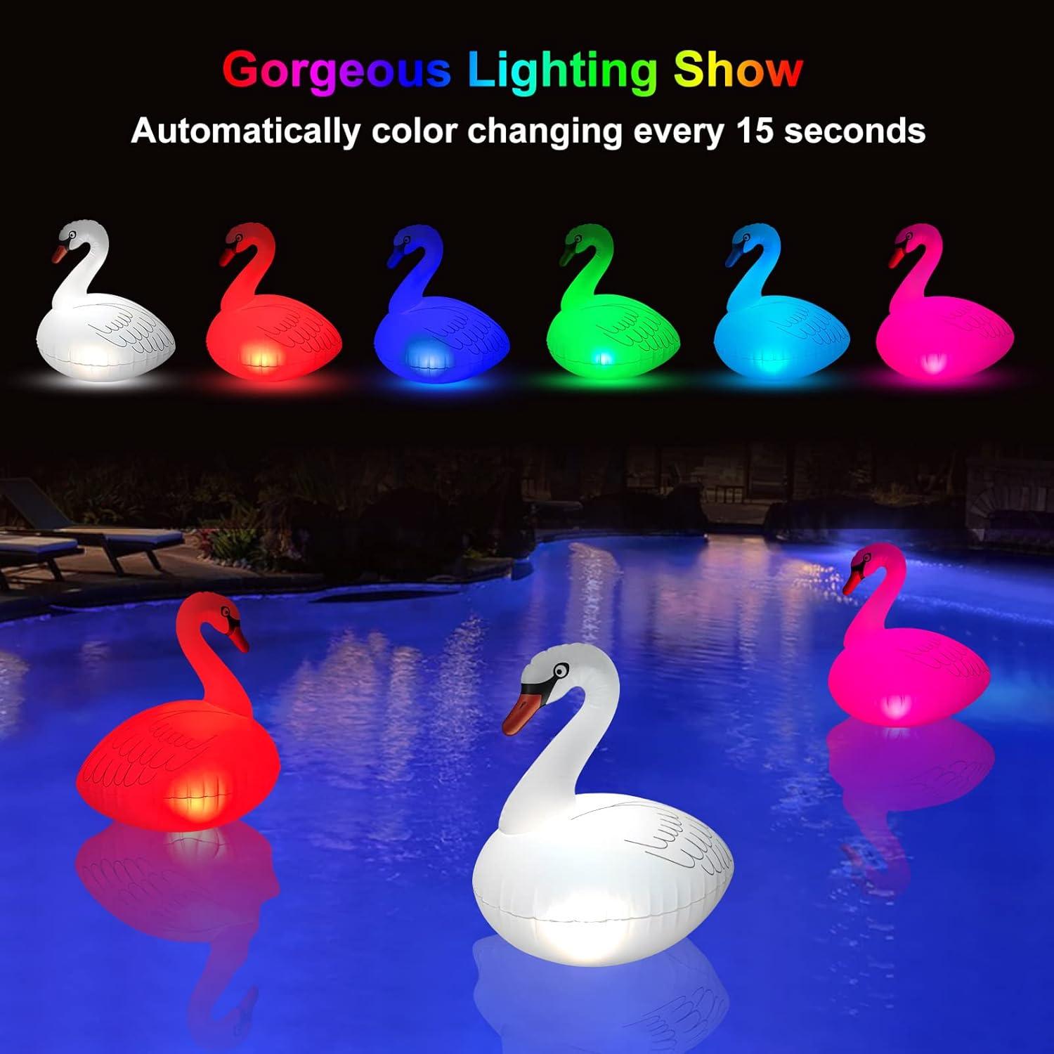 Luces de piscina flotantes Goallim 2 Unidades LED Solar IP68