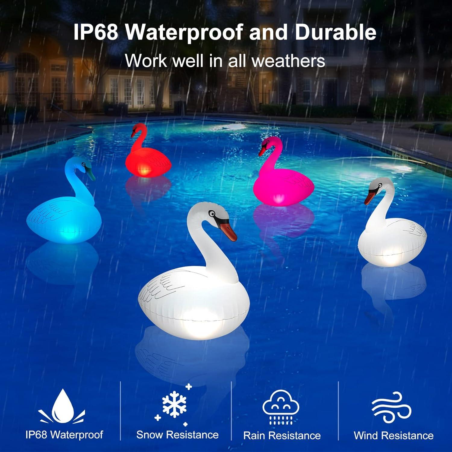 Luces de piscina flotantes Goallim 2 Unidades LED Solar IP68