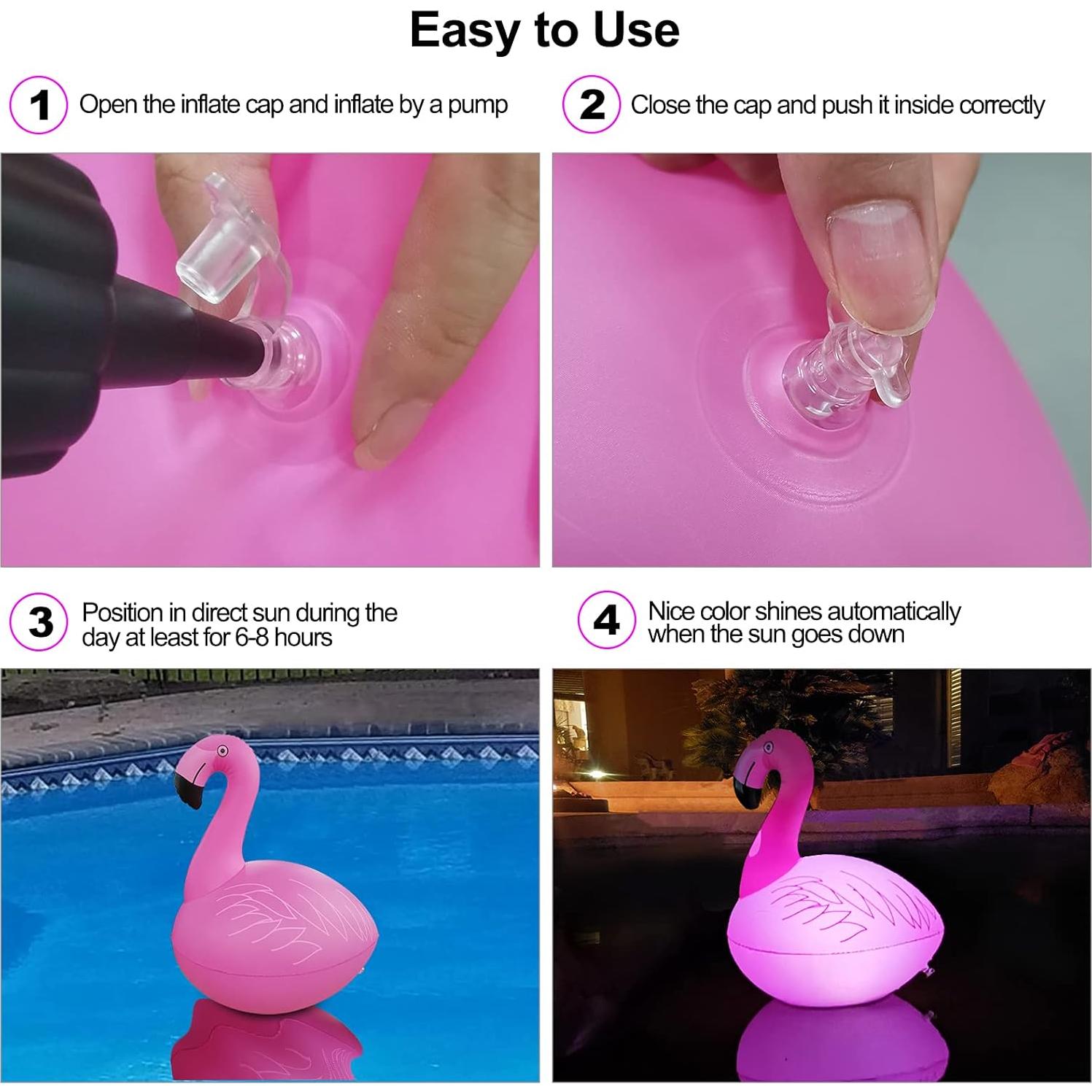 Paquete de 2 luces flotantes solares Rukars para piscina