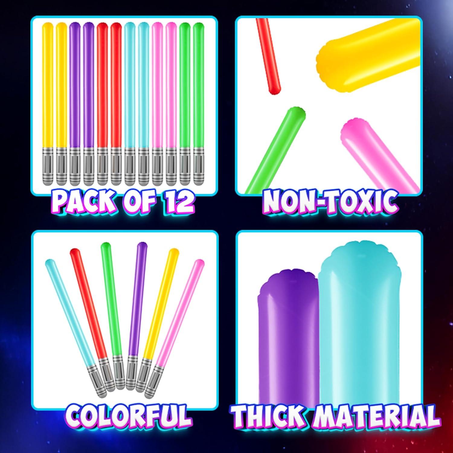 Sables de Luz Inflables Bedwina - Paquete de 12, 89 cm