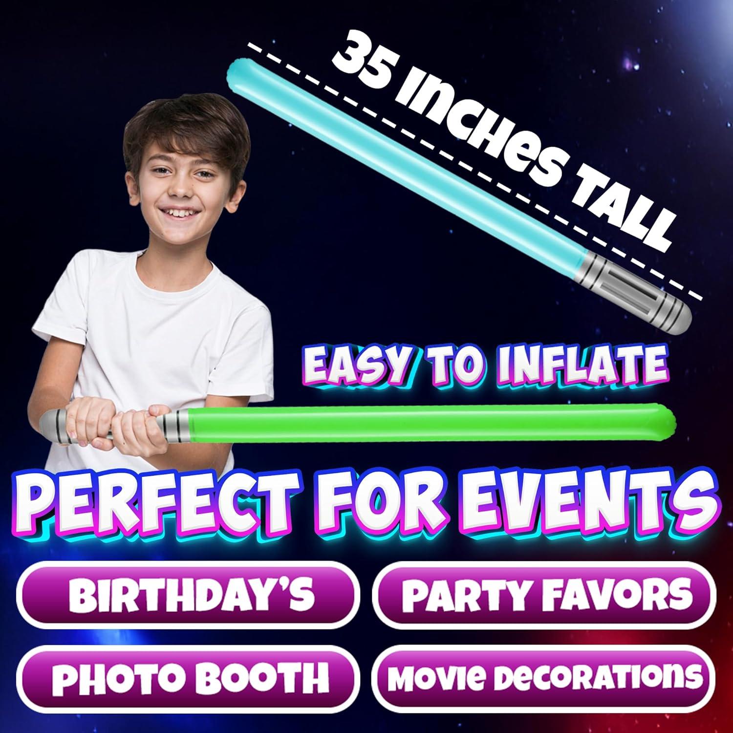 Sables de Luz Inflables Bedwina - Paquete de 12, 89 cm