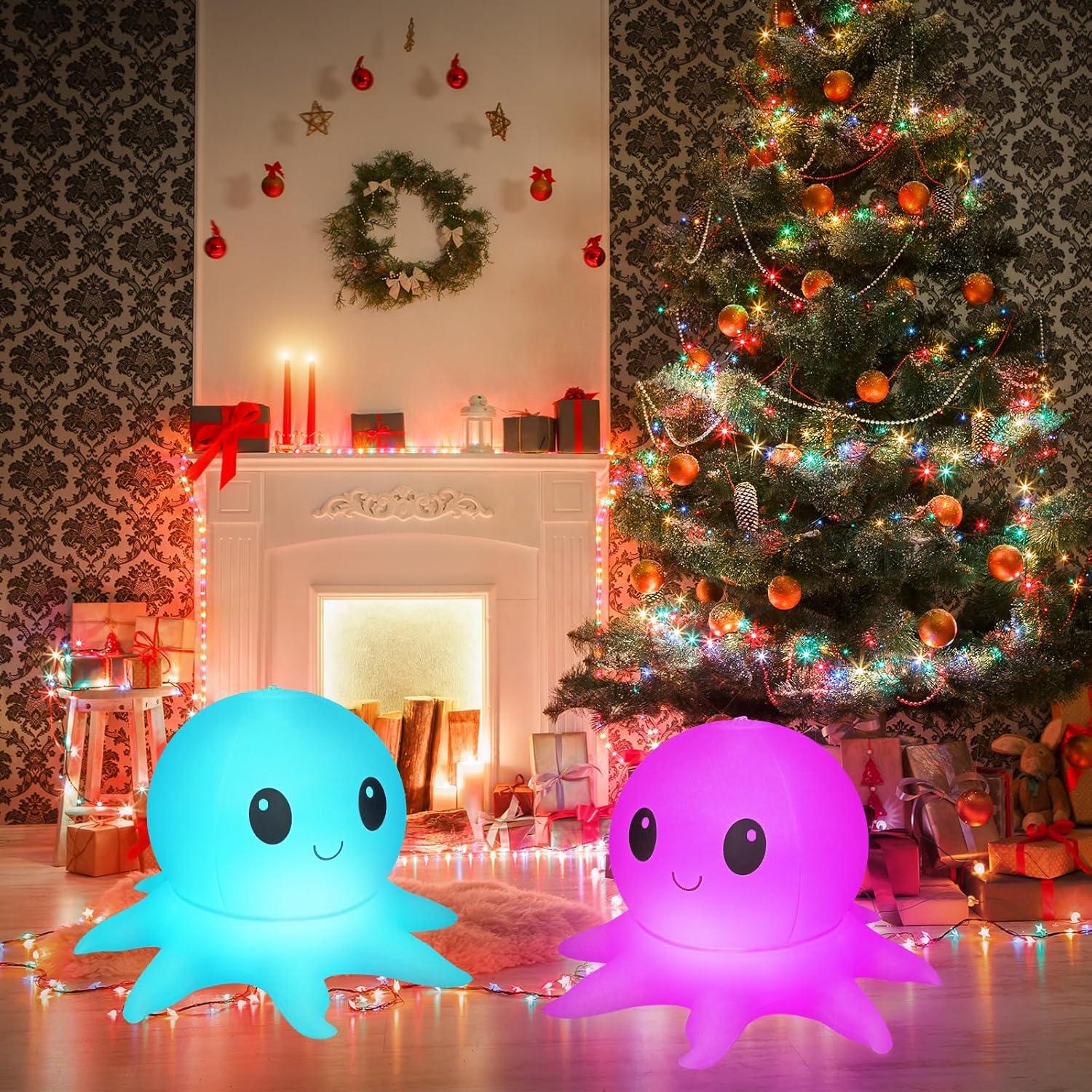 Luces Flotantes Solares Qoolife Pulpo 2 Paquete Multicolor