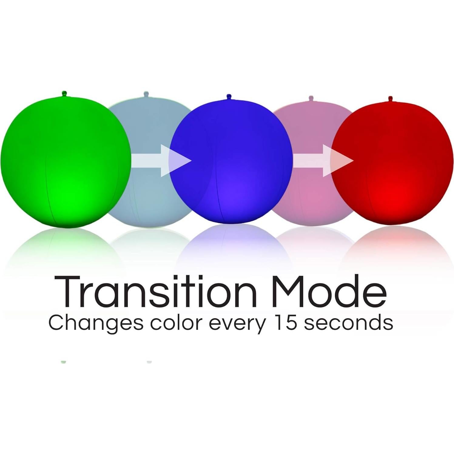 POP 12-inch Floating Pool Lights, Solar Powered LED Glow Balls, 4 Changing Colors, Waterproof, Inflatable, Floatable Swimming Pool Decor for Outdoor Party Garden Pond Patio Lawn, 4 Pack