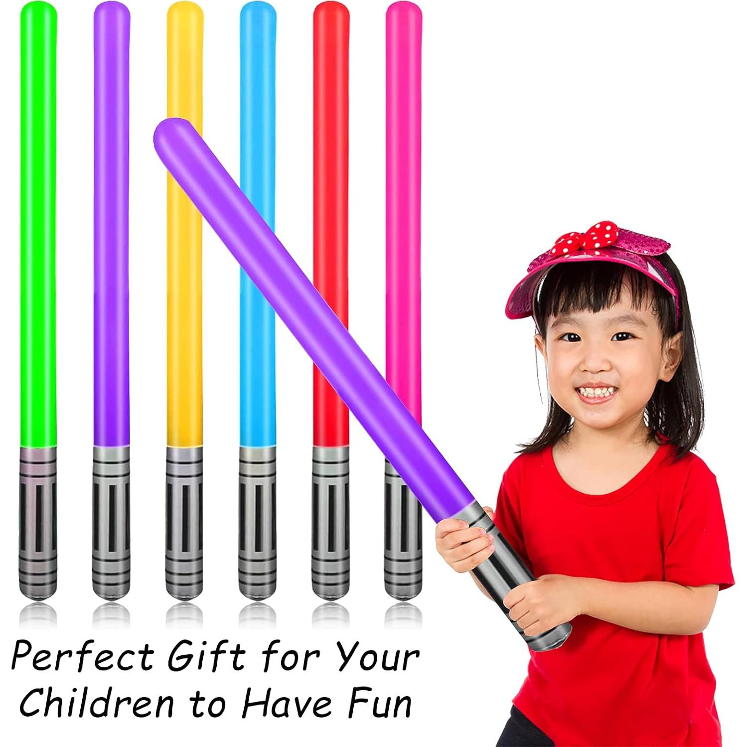 Set 12 Espadas Inflables de Luz PHOGARY 100 cm 6 Colores