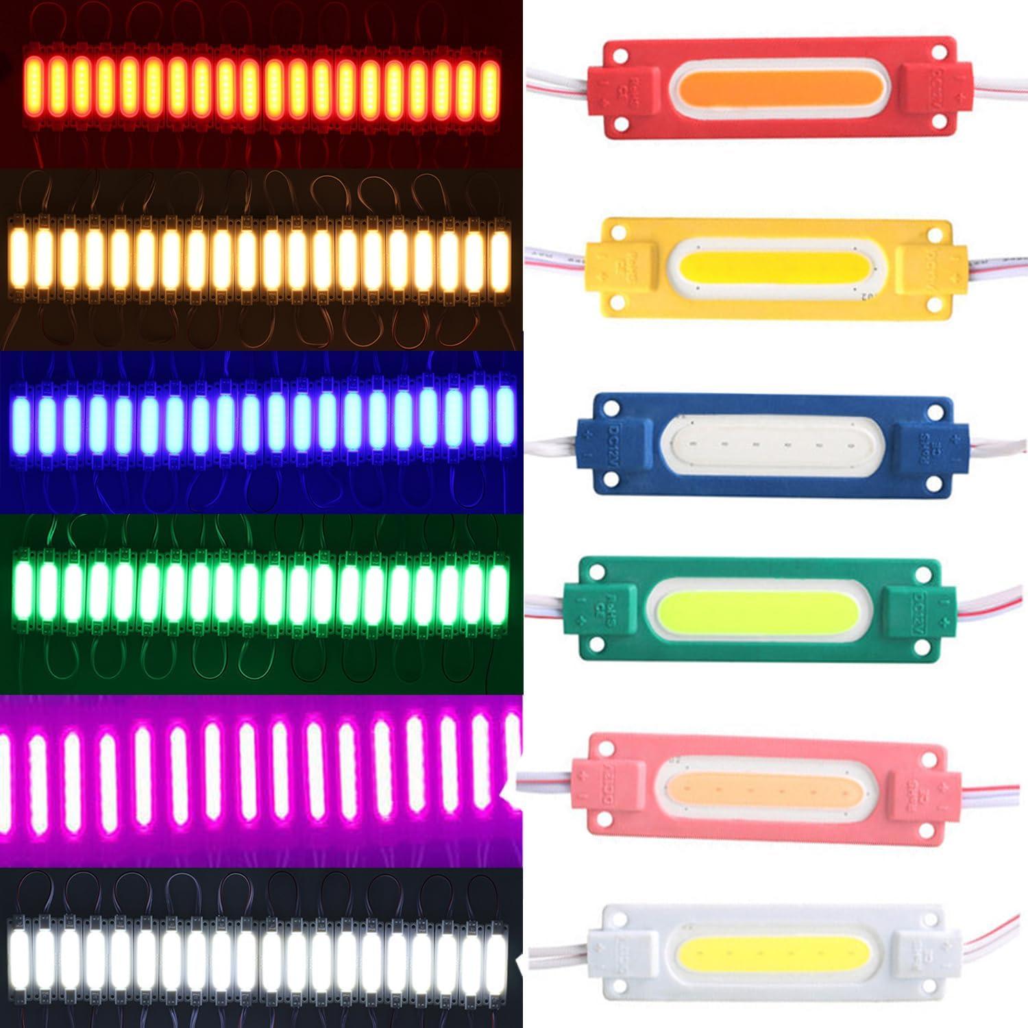 100 Módulos LED 12V IP65 Luz de Reemplazo para Carteles