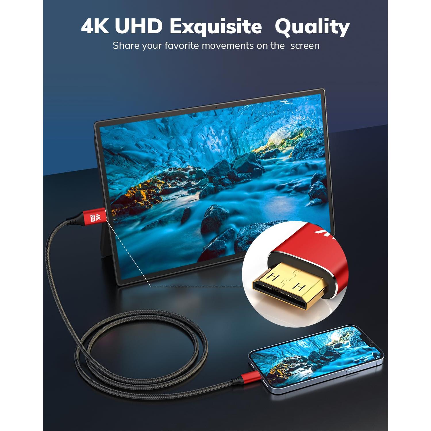 Cable USB C a Mini HDMI KELink 91.44 cm 4K 60Hz
