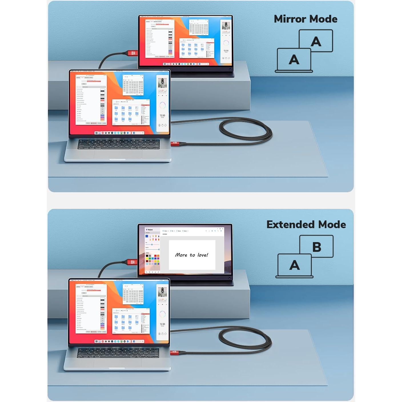 Cable USB C a Mini HDMI KELink 91.44 cm 4K 60Hz