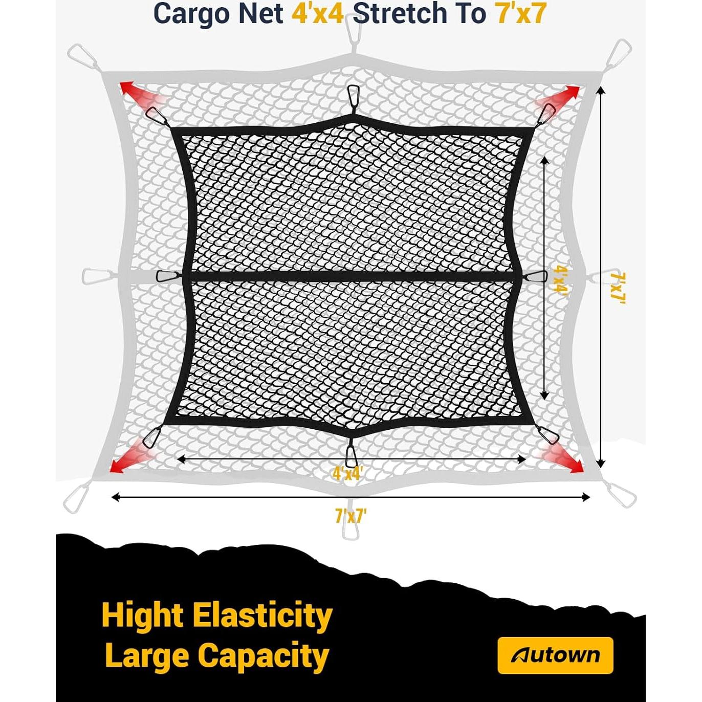 Red de Carga AUTOWN HECN42-S1 2,54 cm con 8 Mosquetones