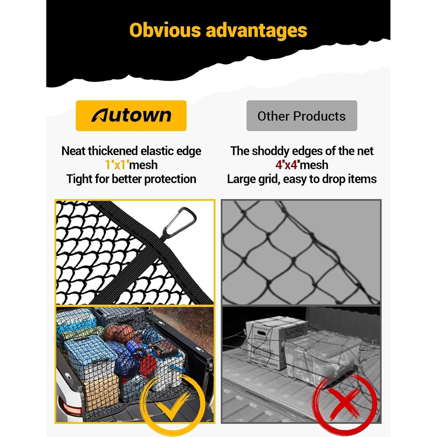 Red de Carga AUTOWN HECN42-S1 2,54 cm con 8 Mosquetones