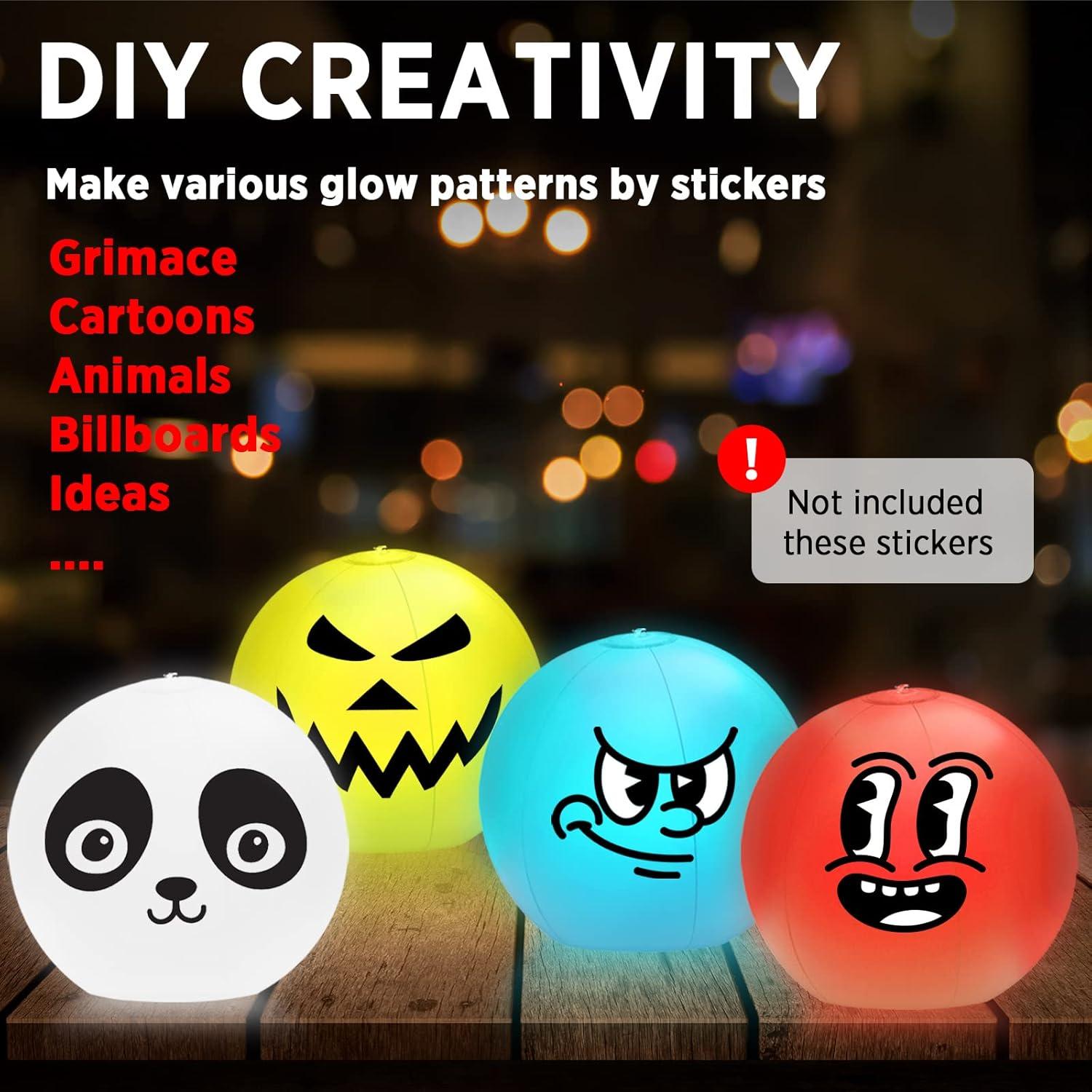 Paquete de 4 Pelotas de Playa LED JOY SPOT! 30.48 cm IP68