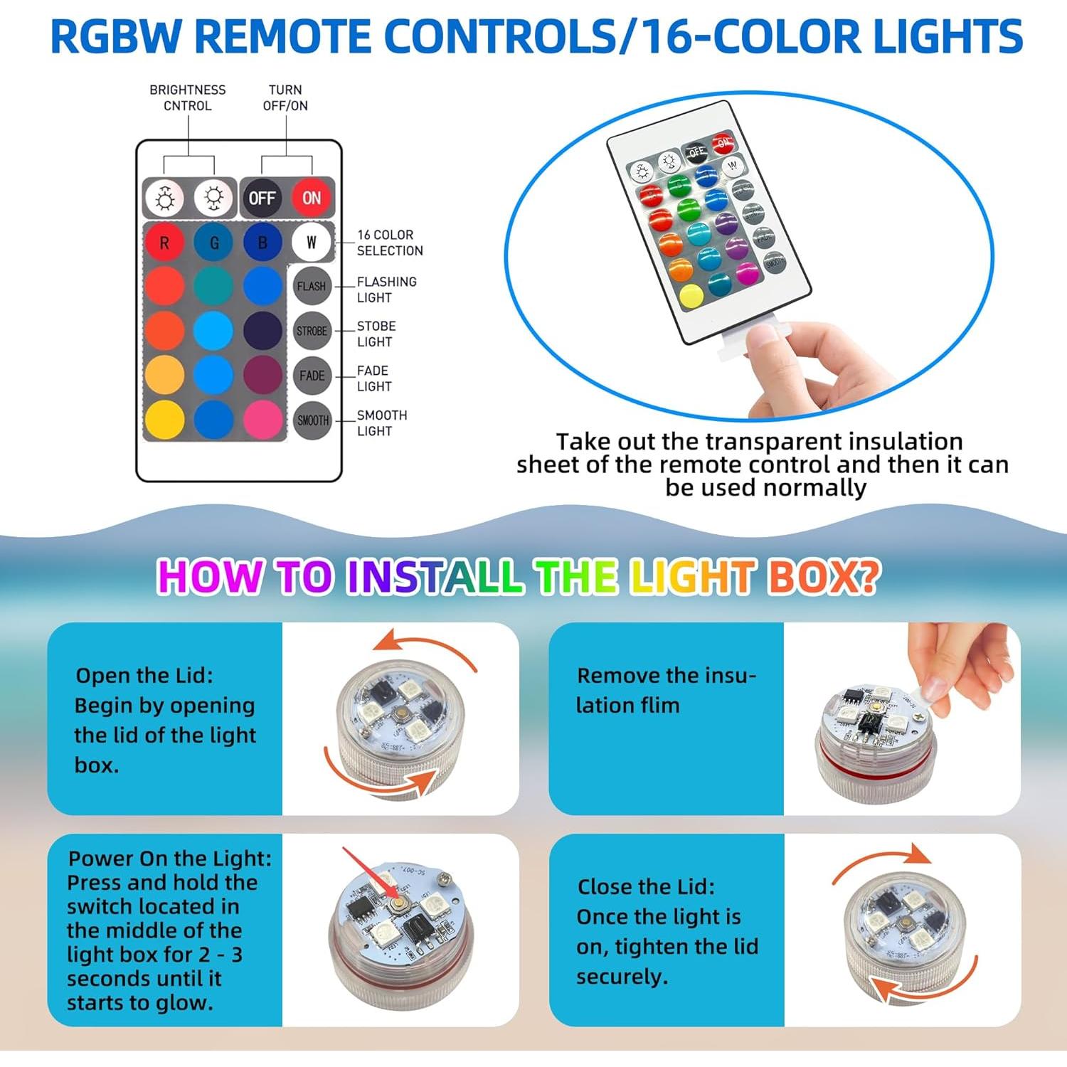 Paquete de 4 Pelotas de Playa LED JOY SPOT! 30.48 cm IP68