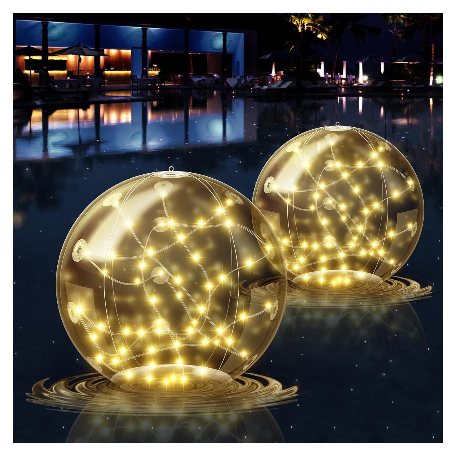 Luces Flotantes Solares LED Sunlisky 36.83cm 2 Pcs Cálido