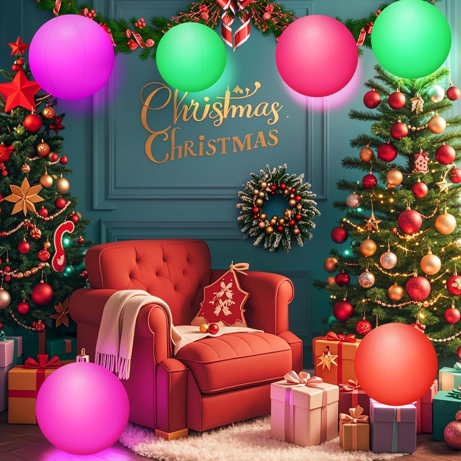 Pool Toys,LED Beach Ball with Remote Control,12" Inflatable Beach Balls with 16 Colors Lights and 4 Light Modes