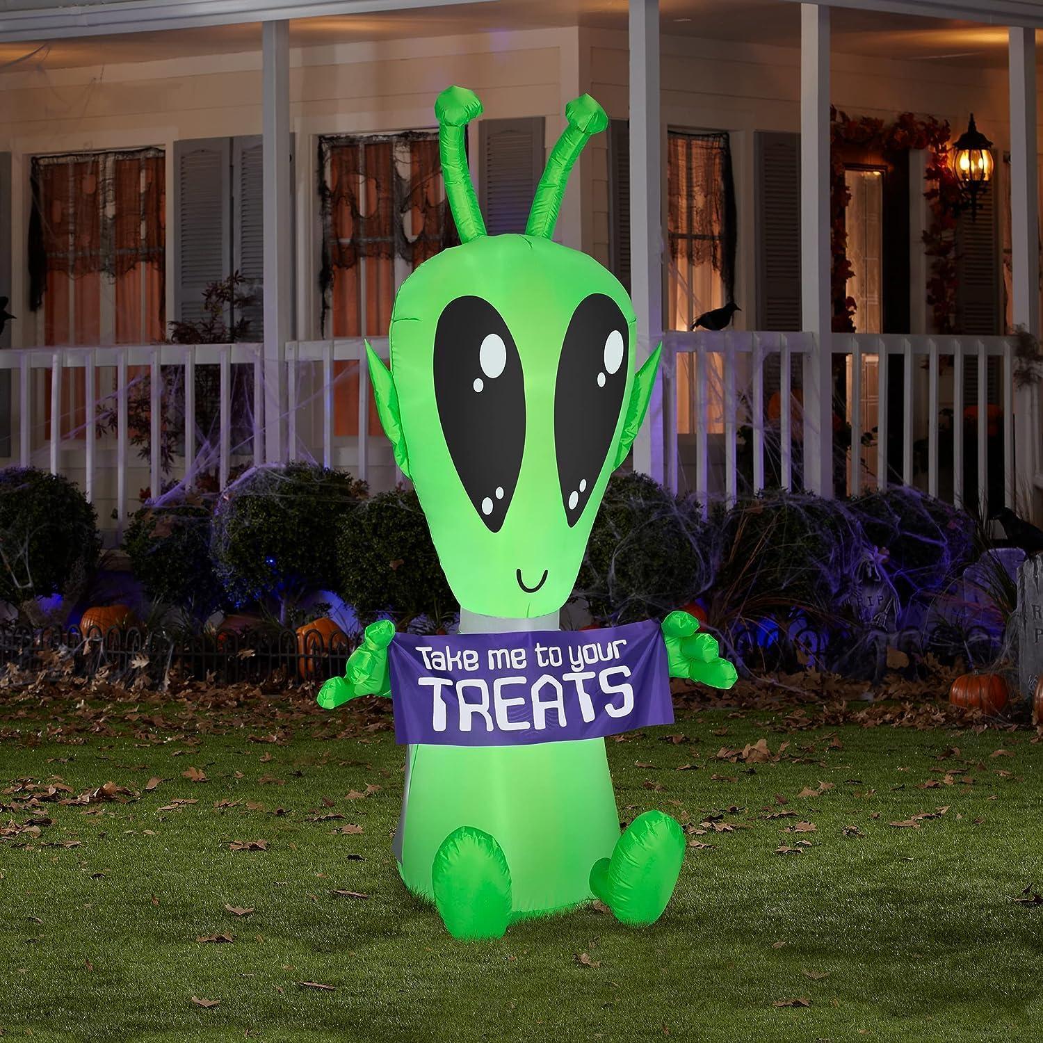 Decoración Inflable Halloween National Tree 213 cm Alienígena LED