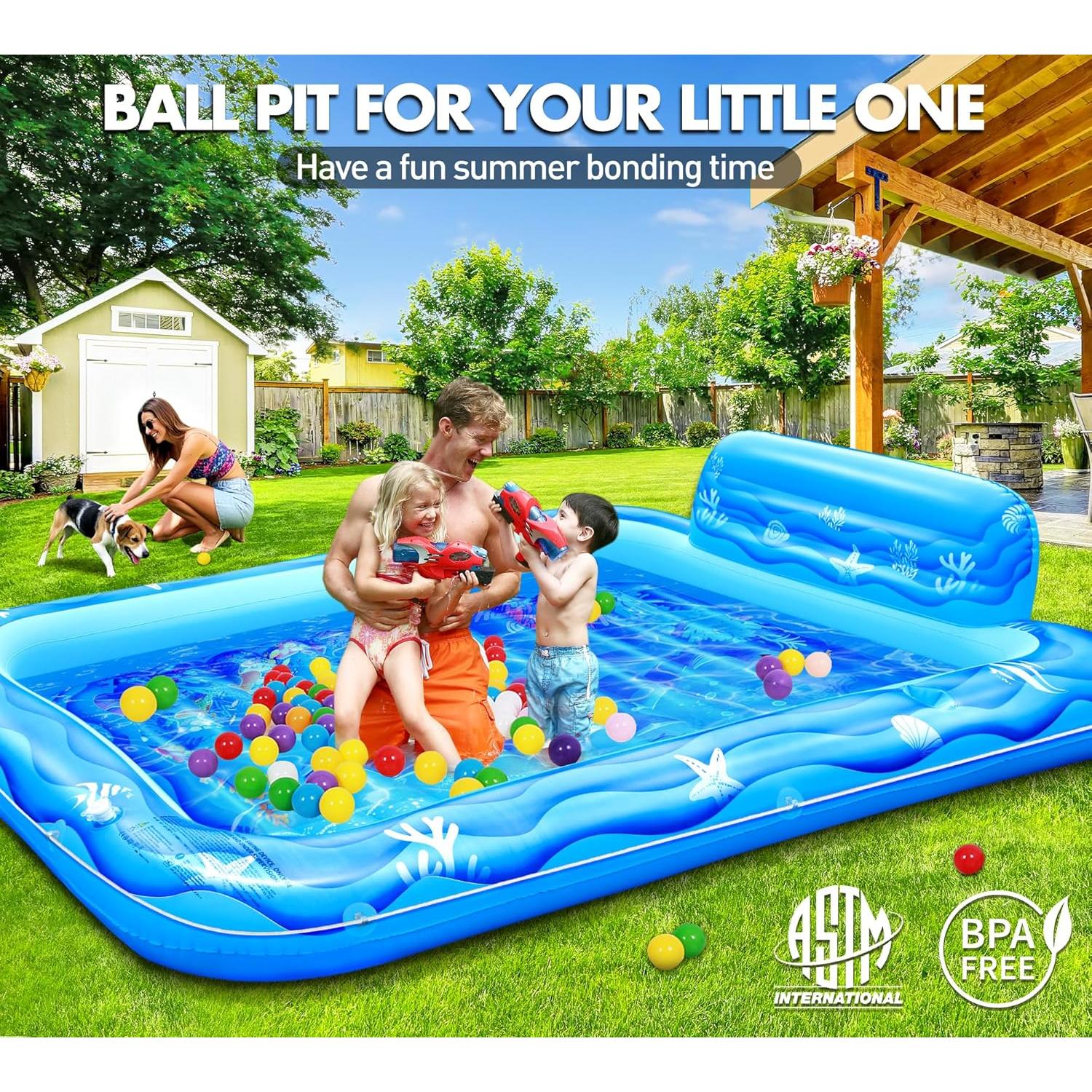Piscina Inflable Sinbyuer para Bronceado 205x152 cm Azul Claro