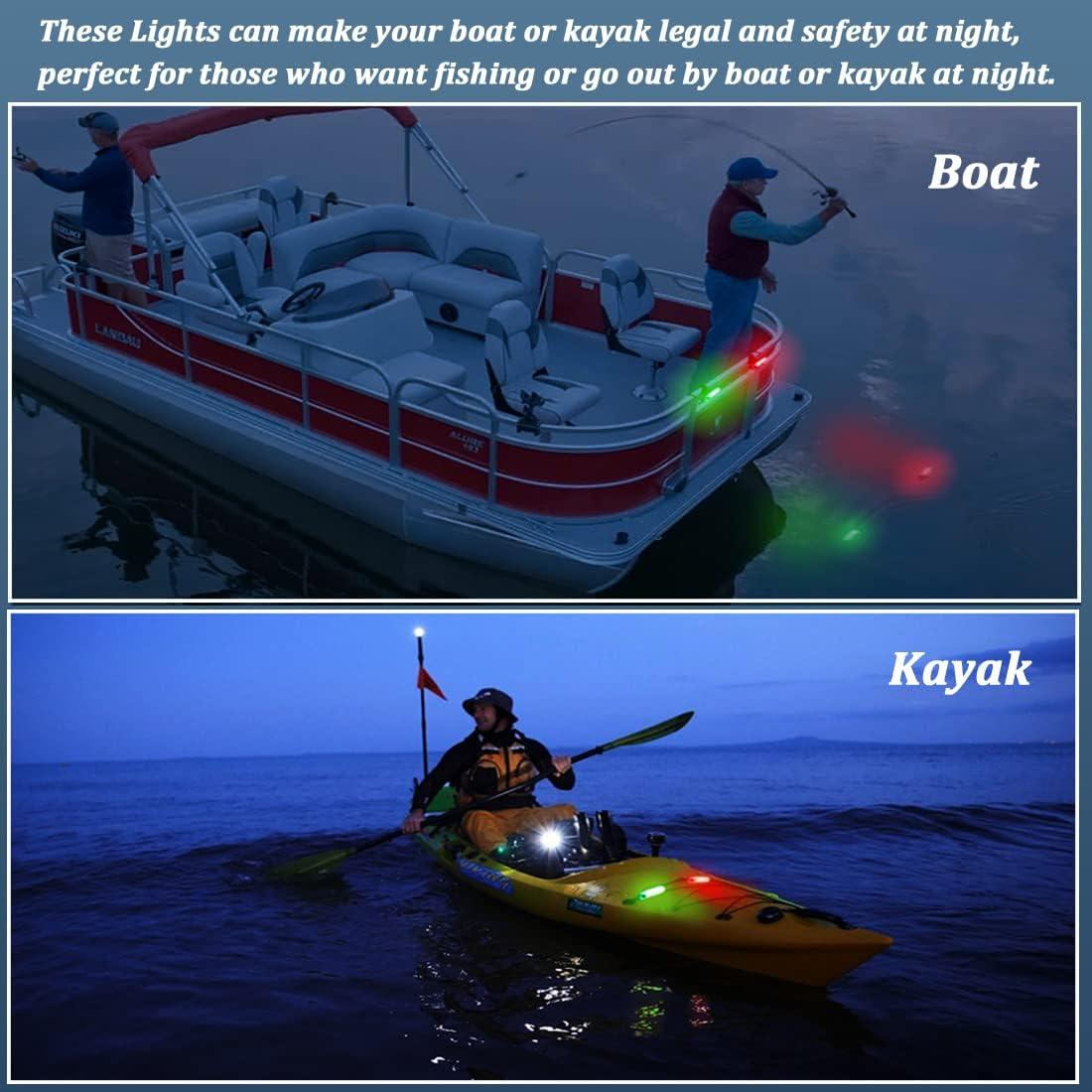 Luces de Navegación Botepon para Kayak y Barco - Impermeables