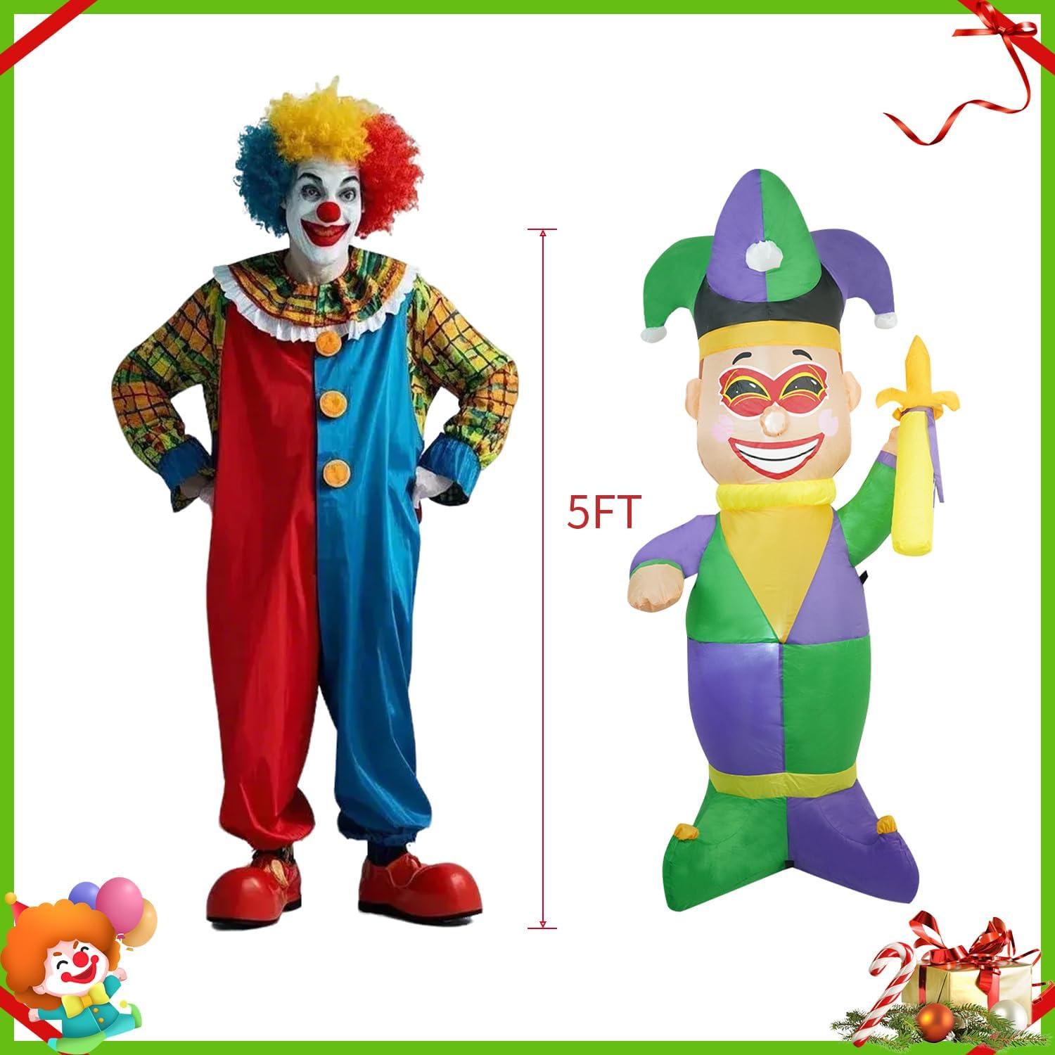 Decoración Inflable de Payaso 1.5m InfleasJoiy con LED